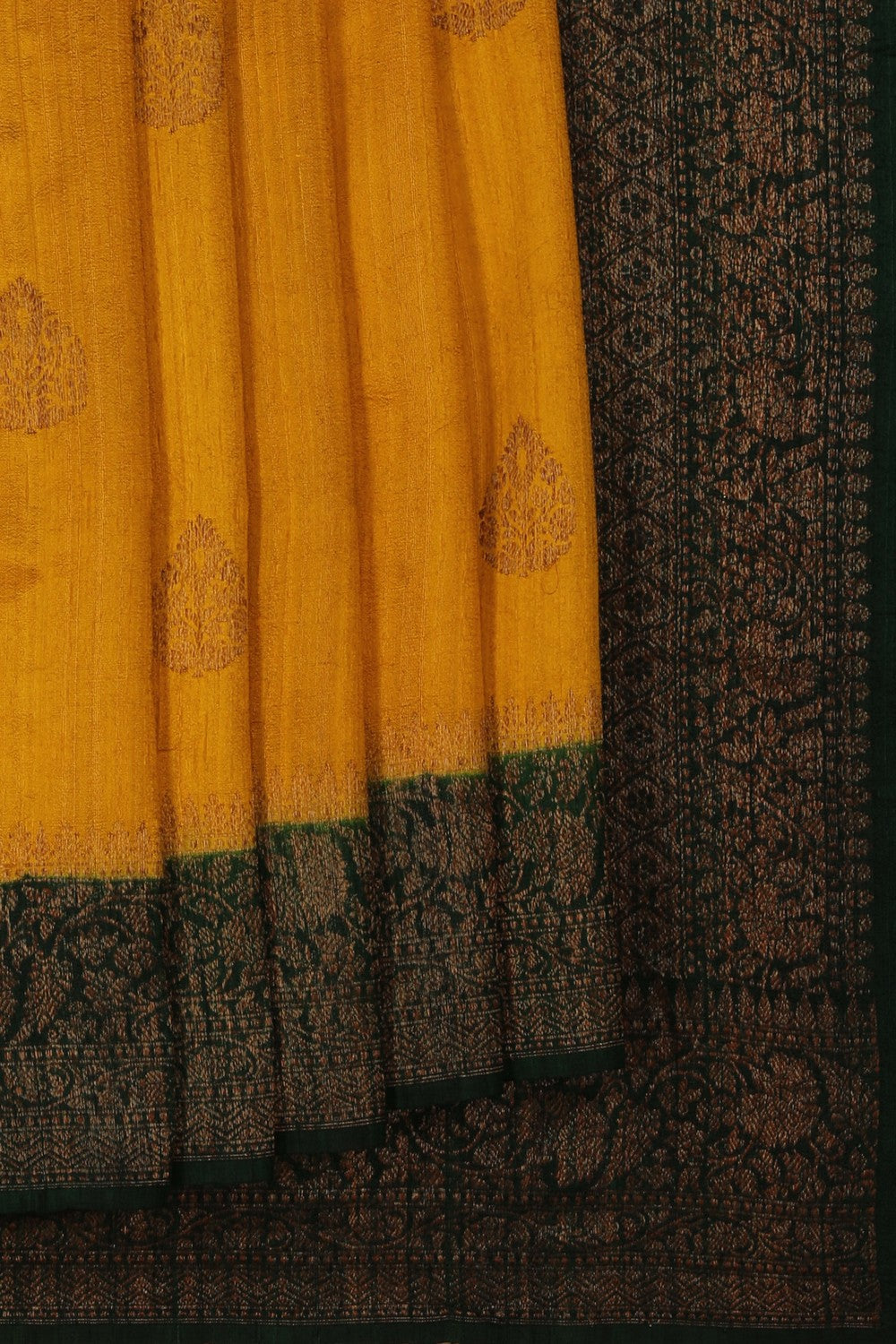 Image of Banarasi Dupion Silk Mustard Saree