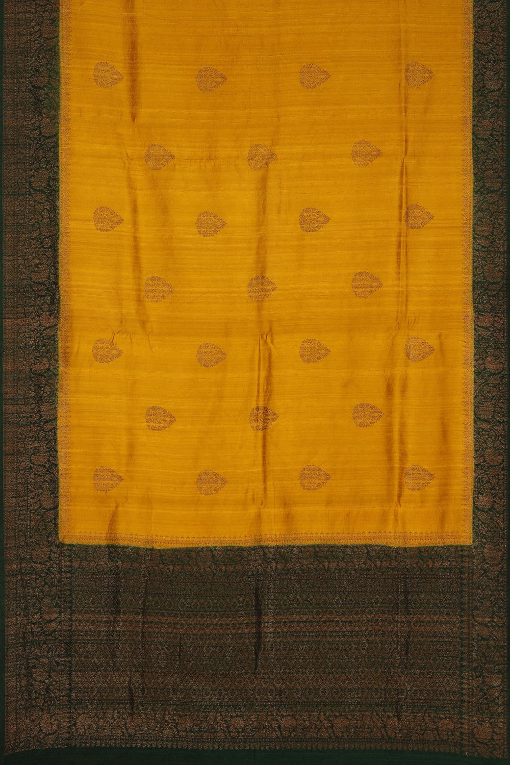 Image of Banarasi Dupion Silk Mustard Saree