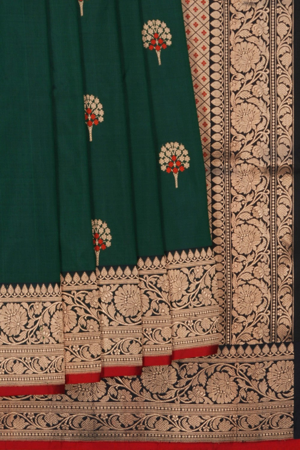 Image of Banarasi Silk Green Saree