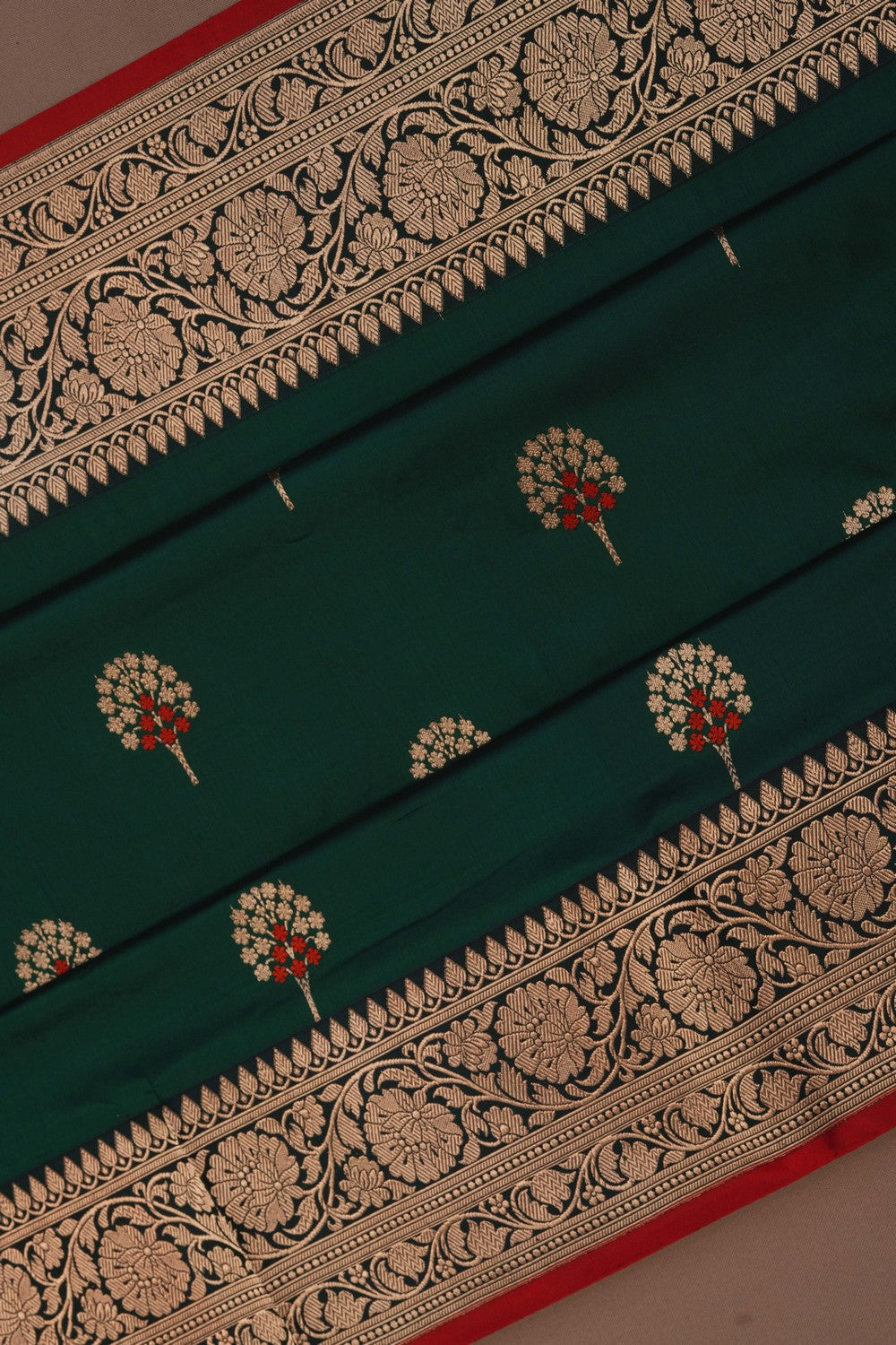 Image of Banarasi Silk Green Saree