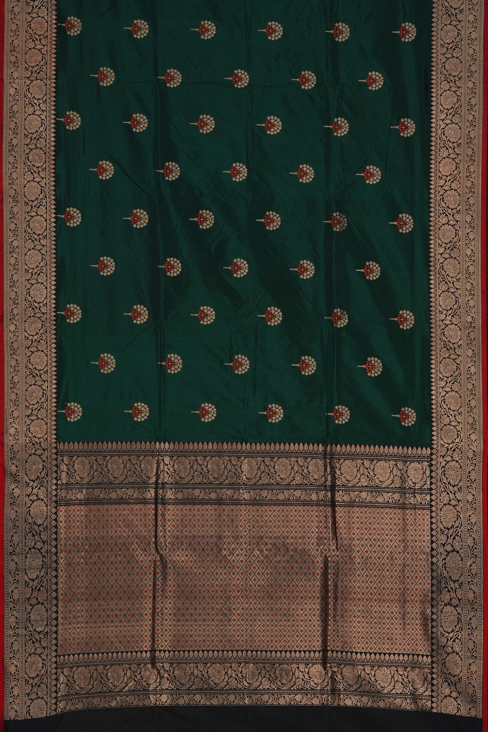Image of Banarasi Silk Green Saree