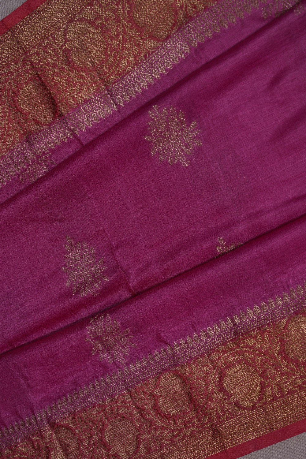 Image of Banarasi Tussar Silk Pink Saree