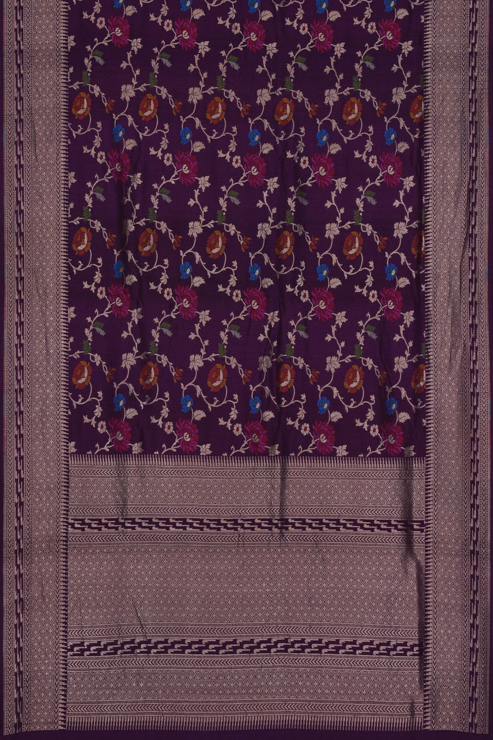 Image of Banarasi Georgette Purple Saree