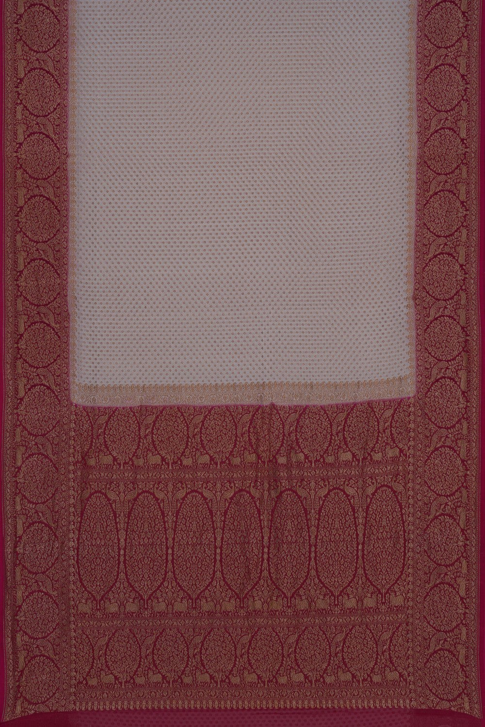 Image of Banarasi Georgette Off-White Saree
