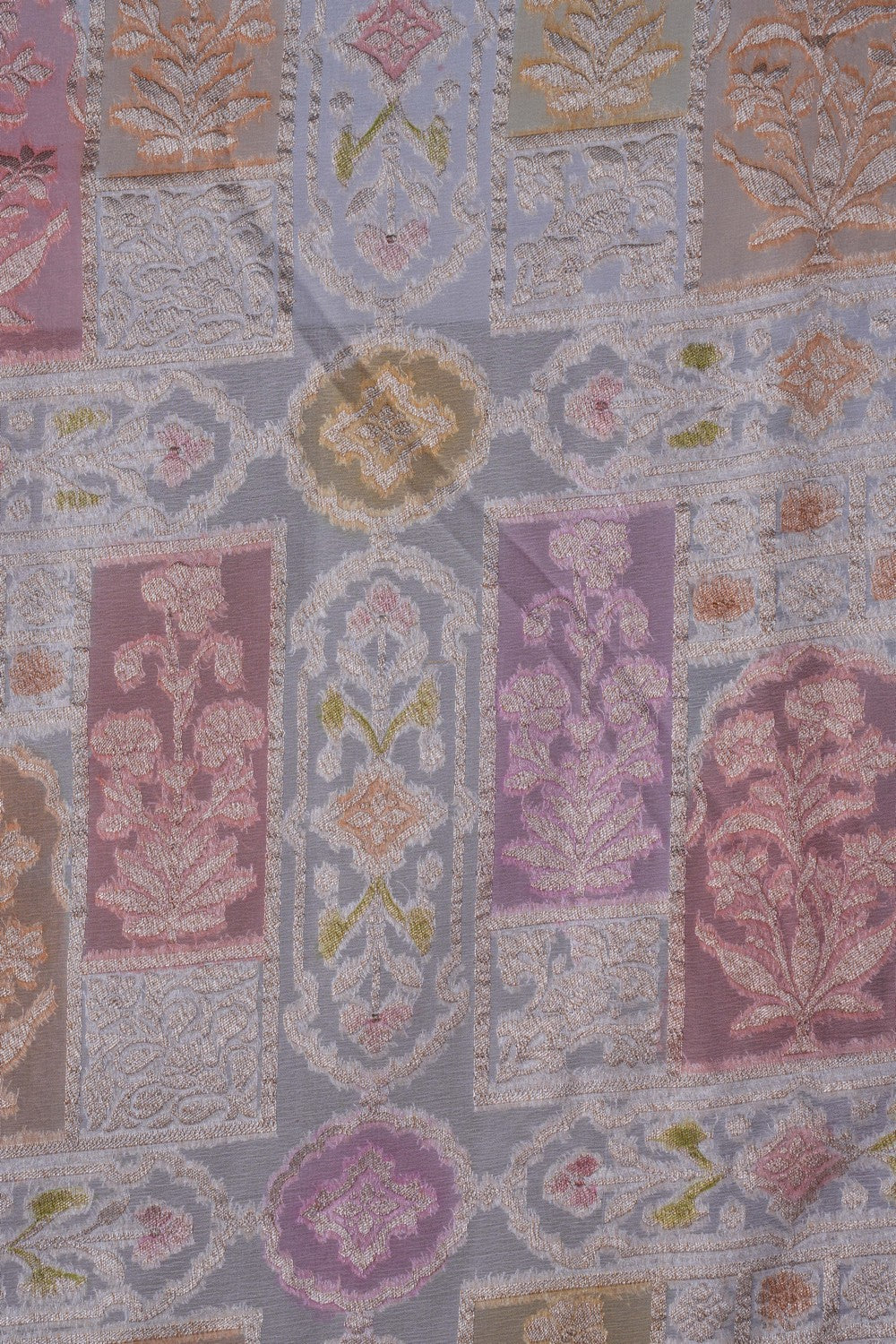 Image of Banarasi Georgette Off-White Saree