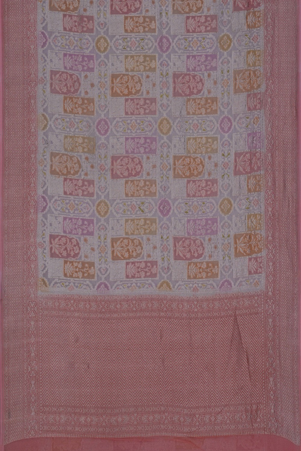 Image of Banarasi Georgette Off-White Saree