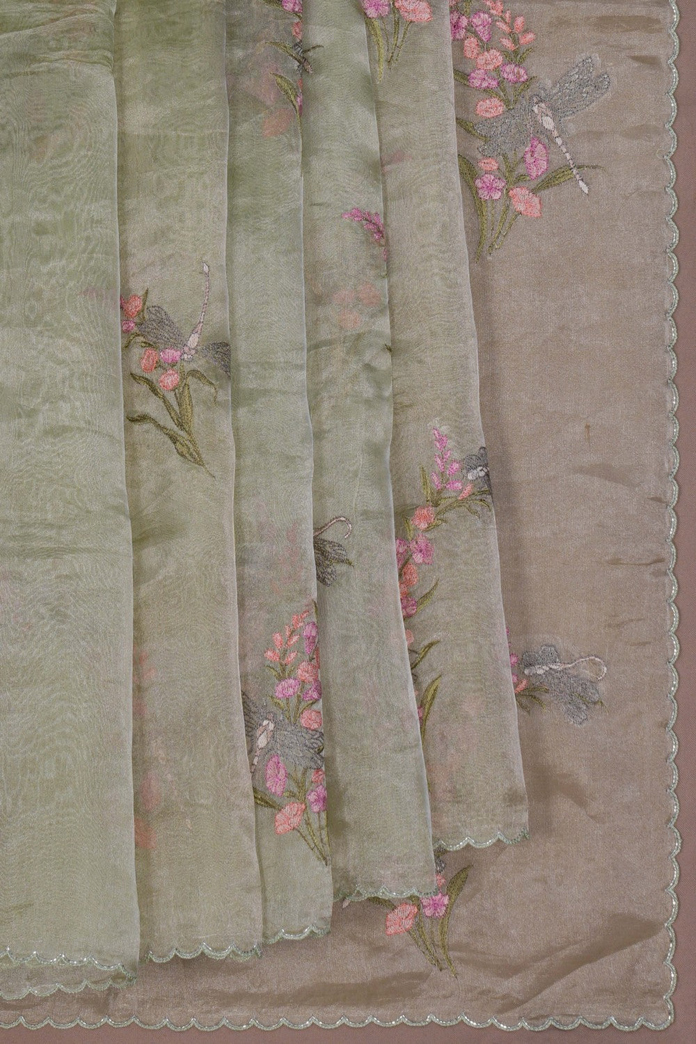 Image of A Tissue Embroidery Saree