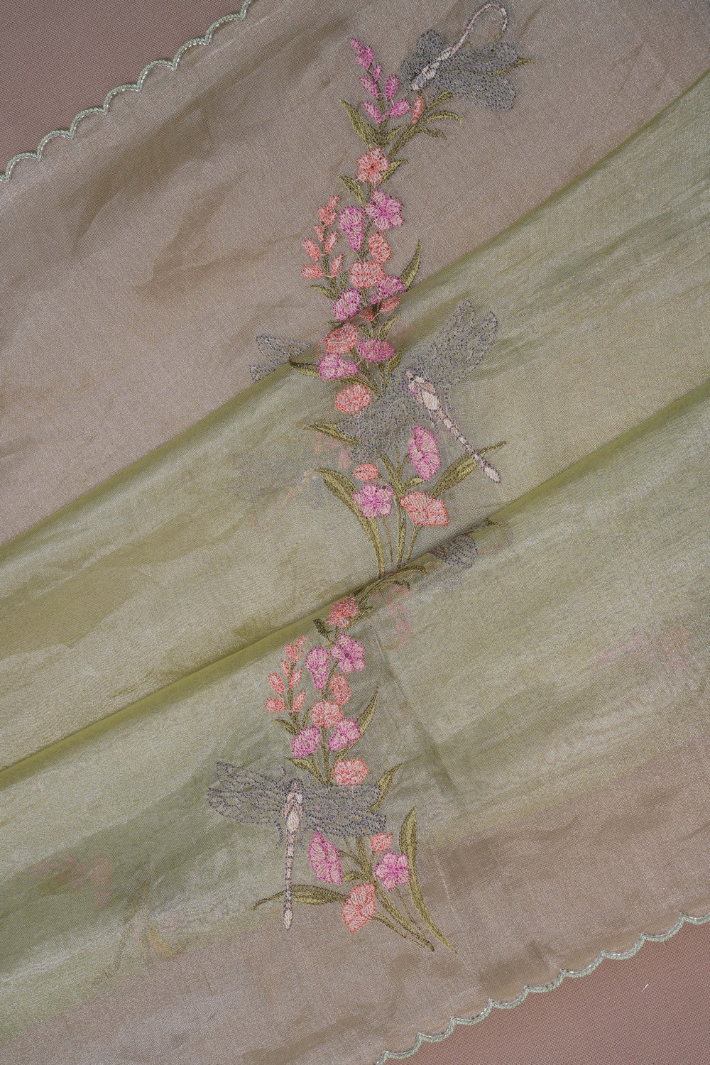 Image of A Tissue Embroidery Saree