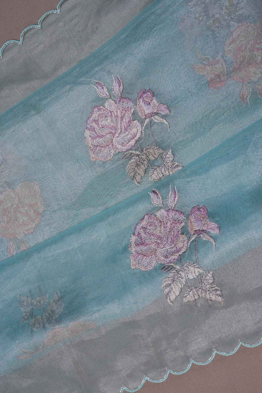 Image of A Tissue Embroidery Saree