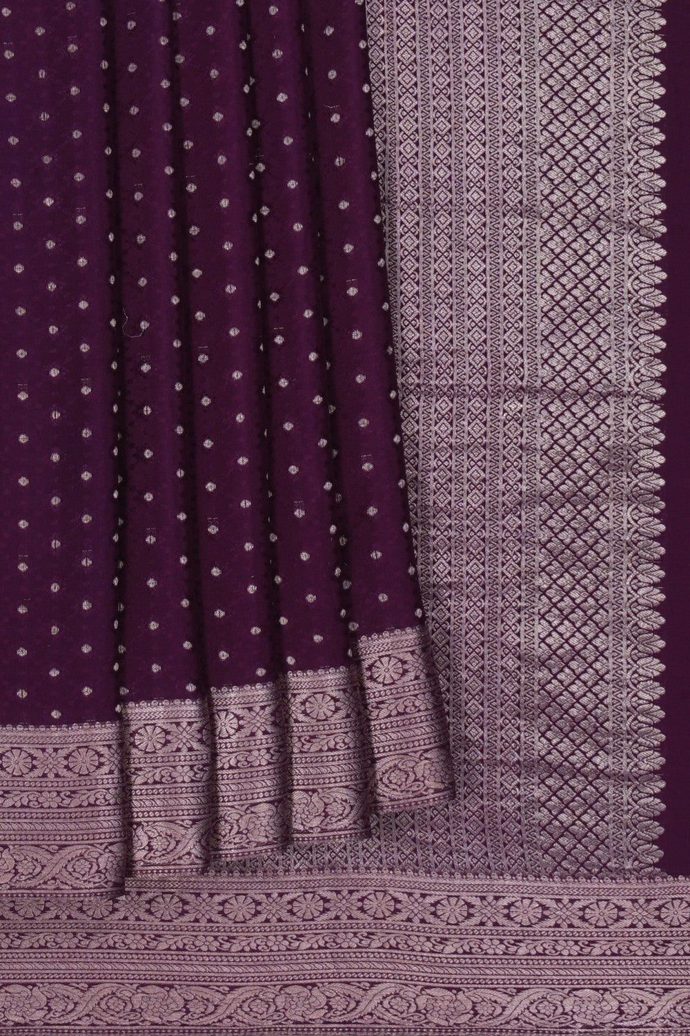 Image of Banarasi Crepe Violet Saree