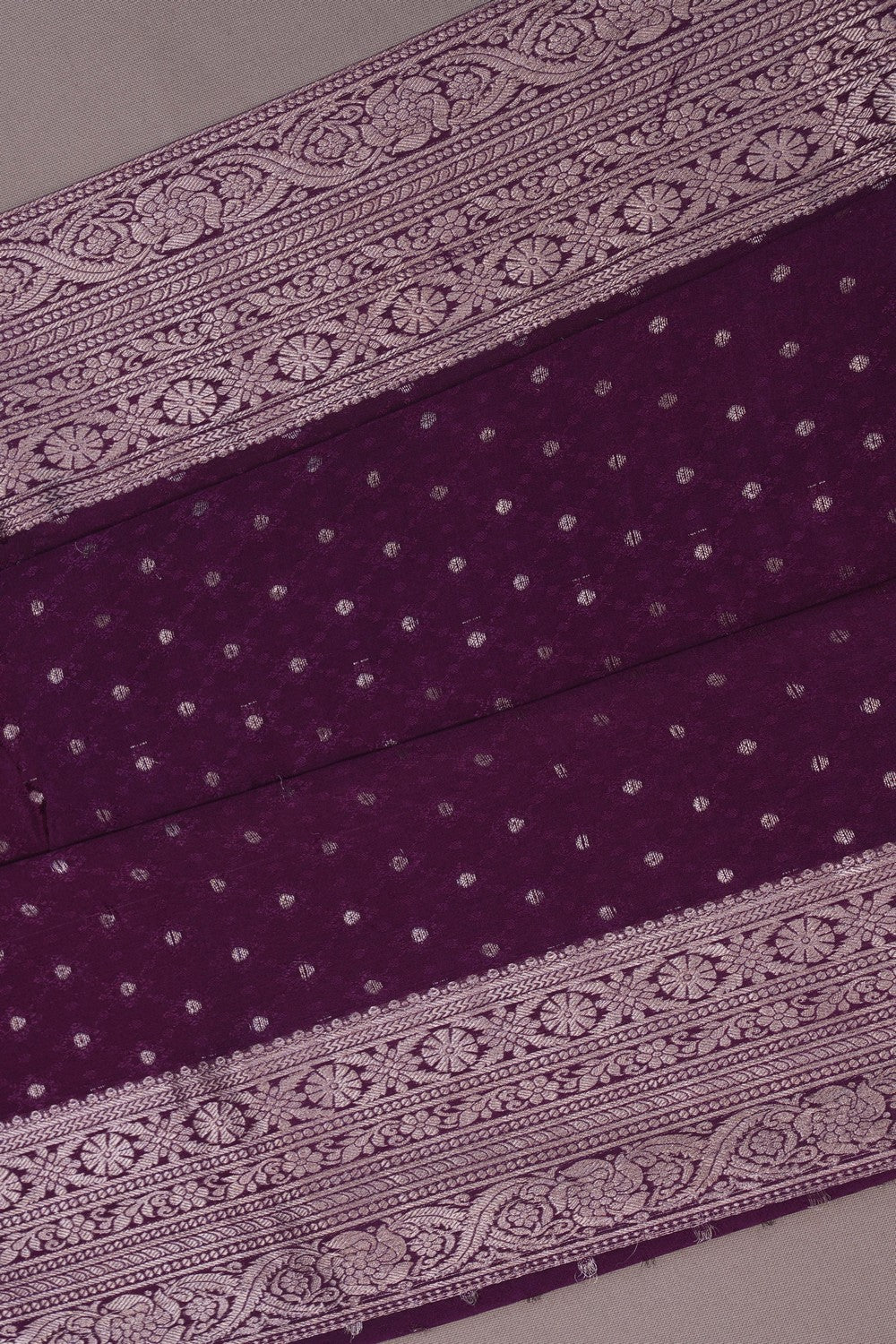 Image of Banarasi Crepe Violet Saree
