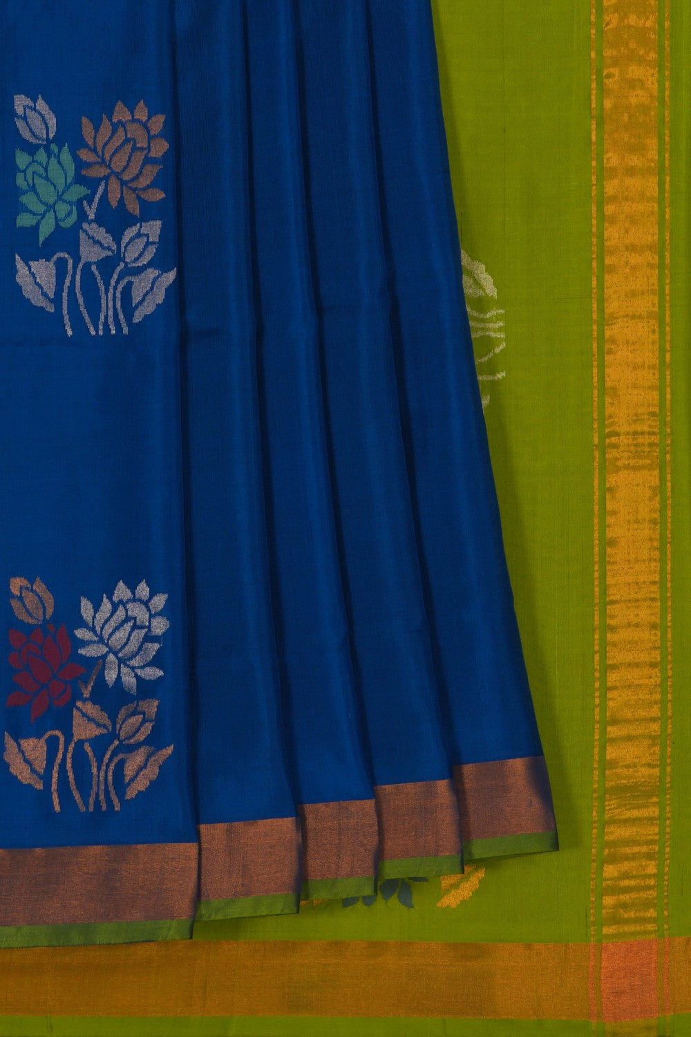 Image of Uppada Silk Blue Saree