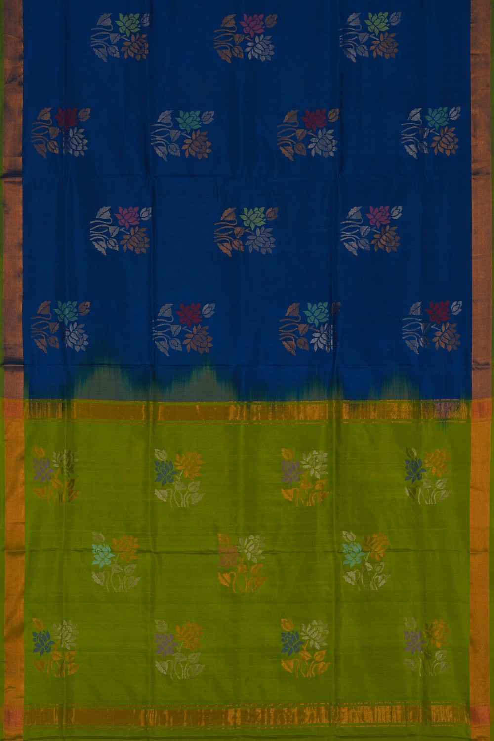Image of Uppada Silk Blue Saree