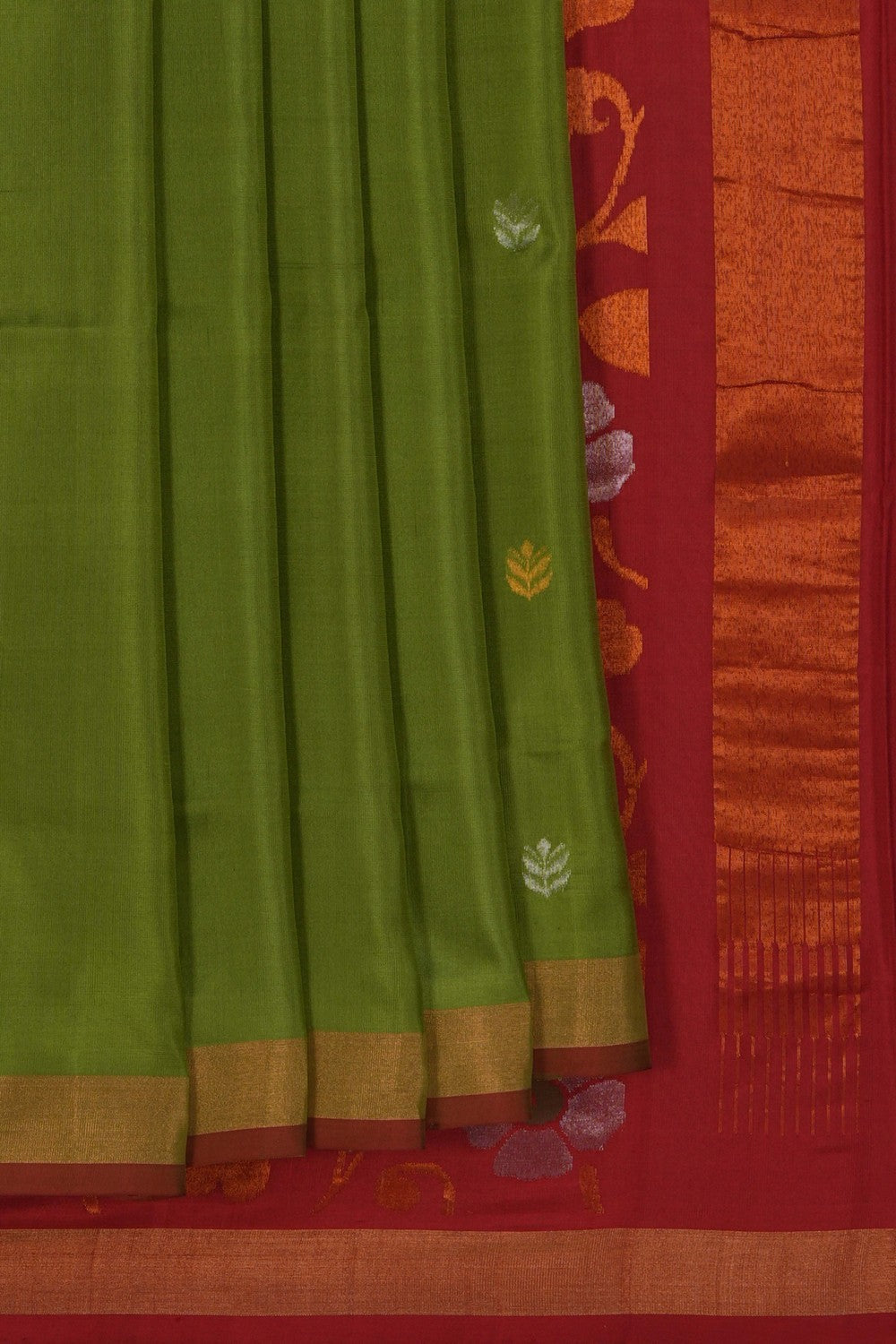 Image of Uppada Silk Green Saree