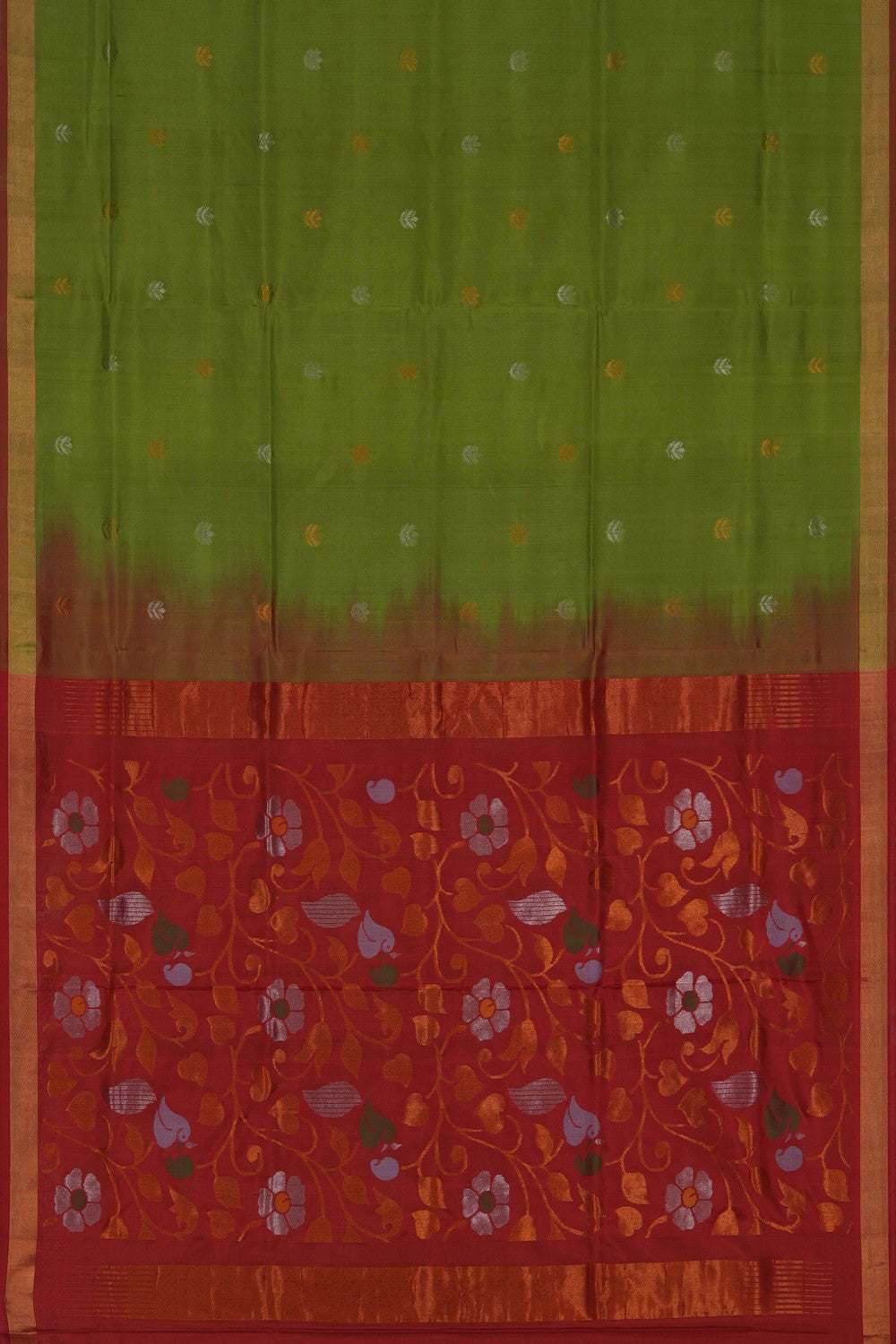 Image of Uppada Silk Green Saree