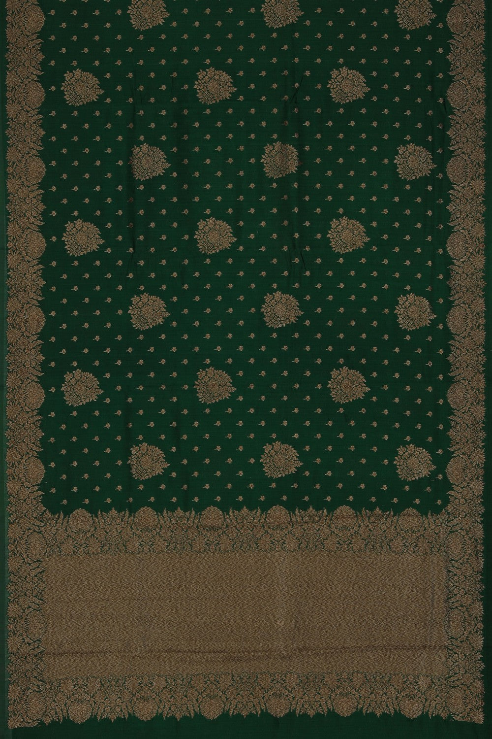Image of Banarasi Dupion Silk Green Saree