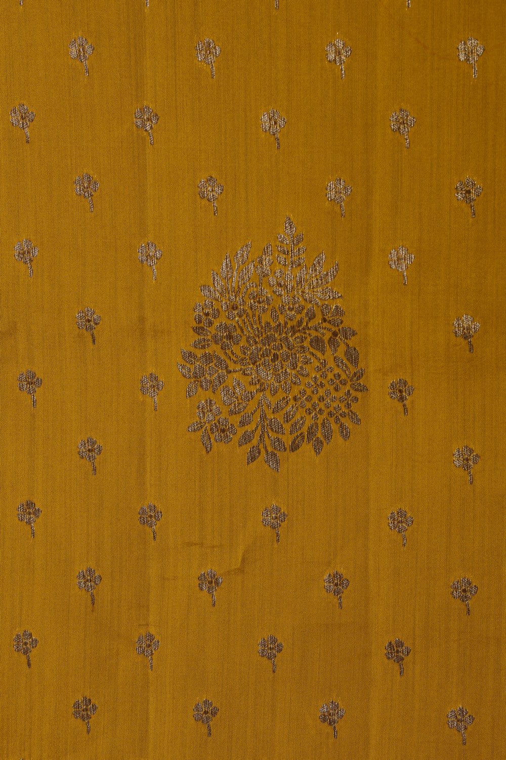 Image of Banarasi Dupion Silk Yellow Saree