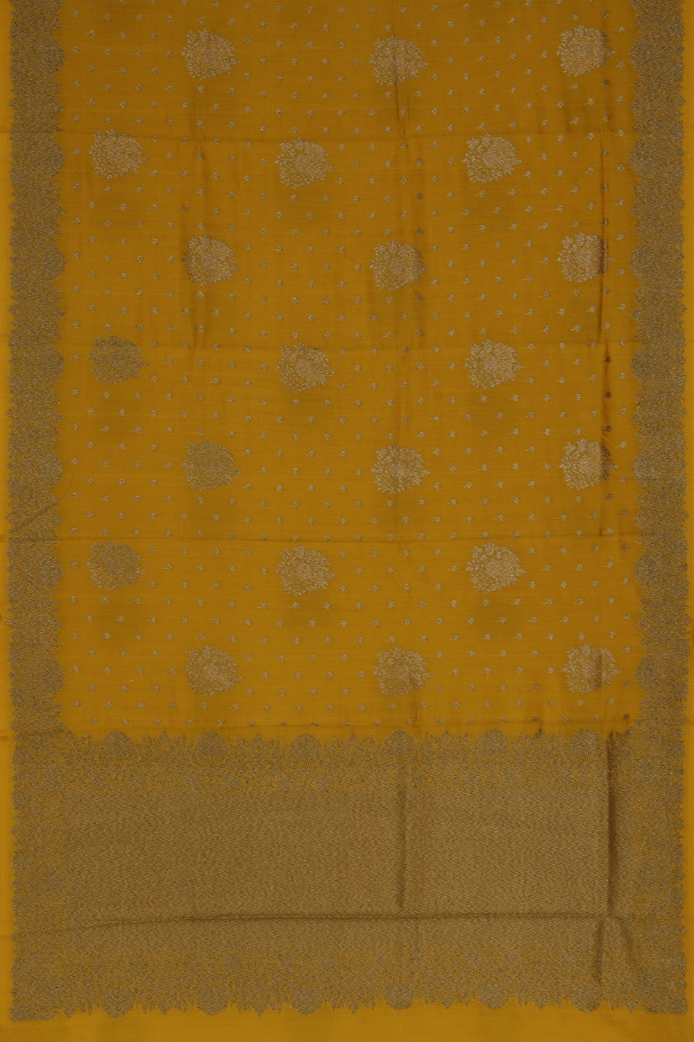 Image of Banarasi Dupion Silk Yellow Saree