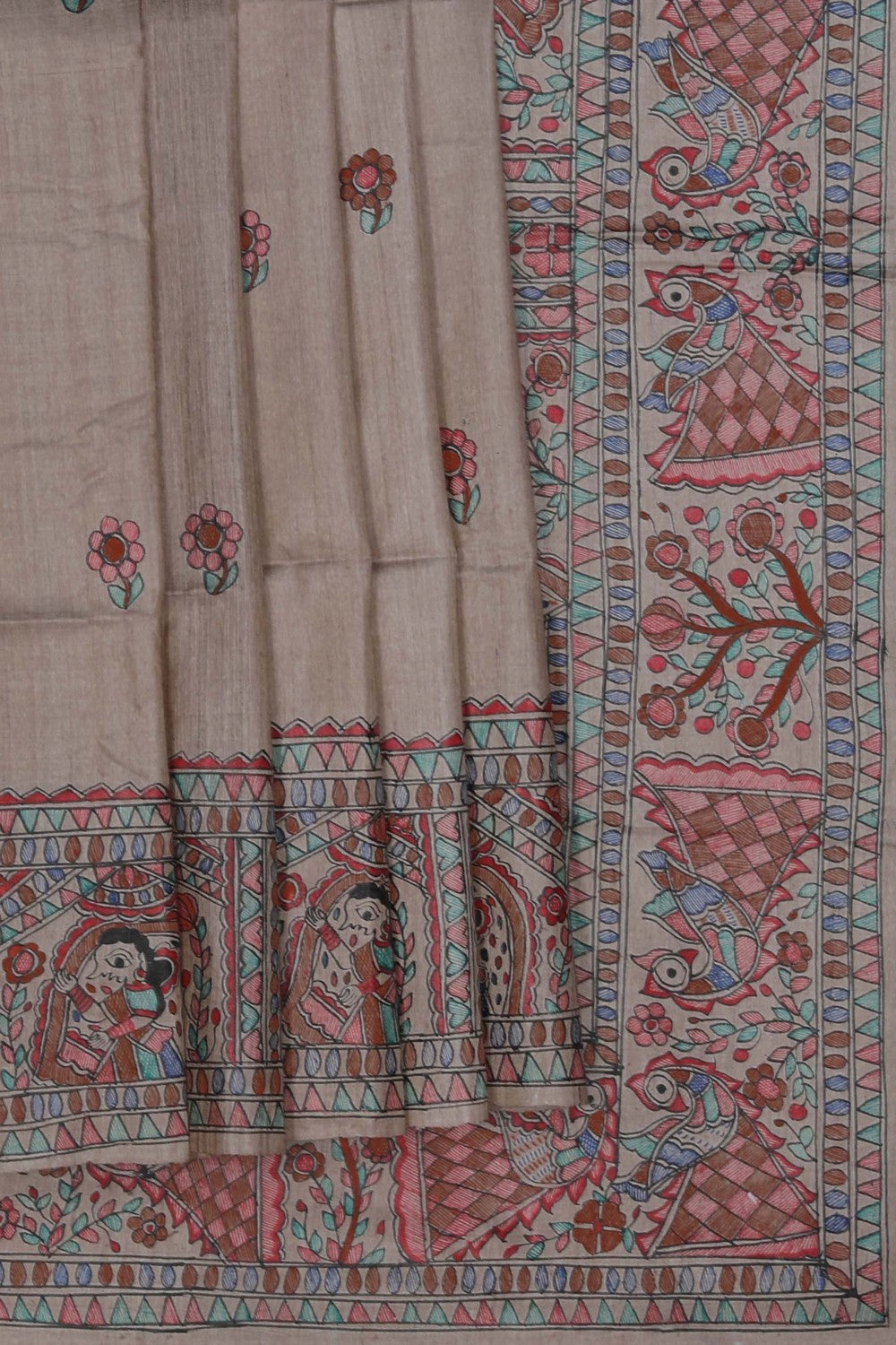 Image of Madhubani Painted Saree