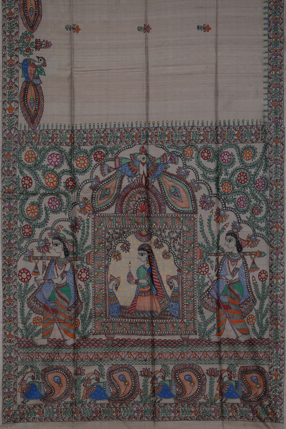 Image of Madhubani Painted Saree