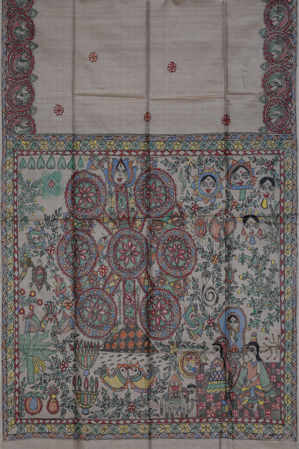 Image of Madhubani Painted Saree