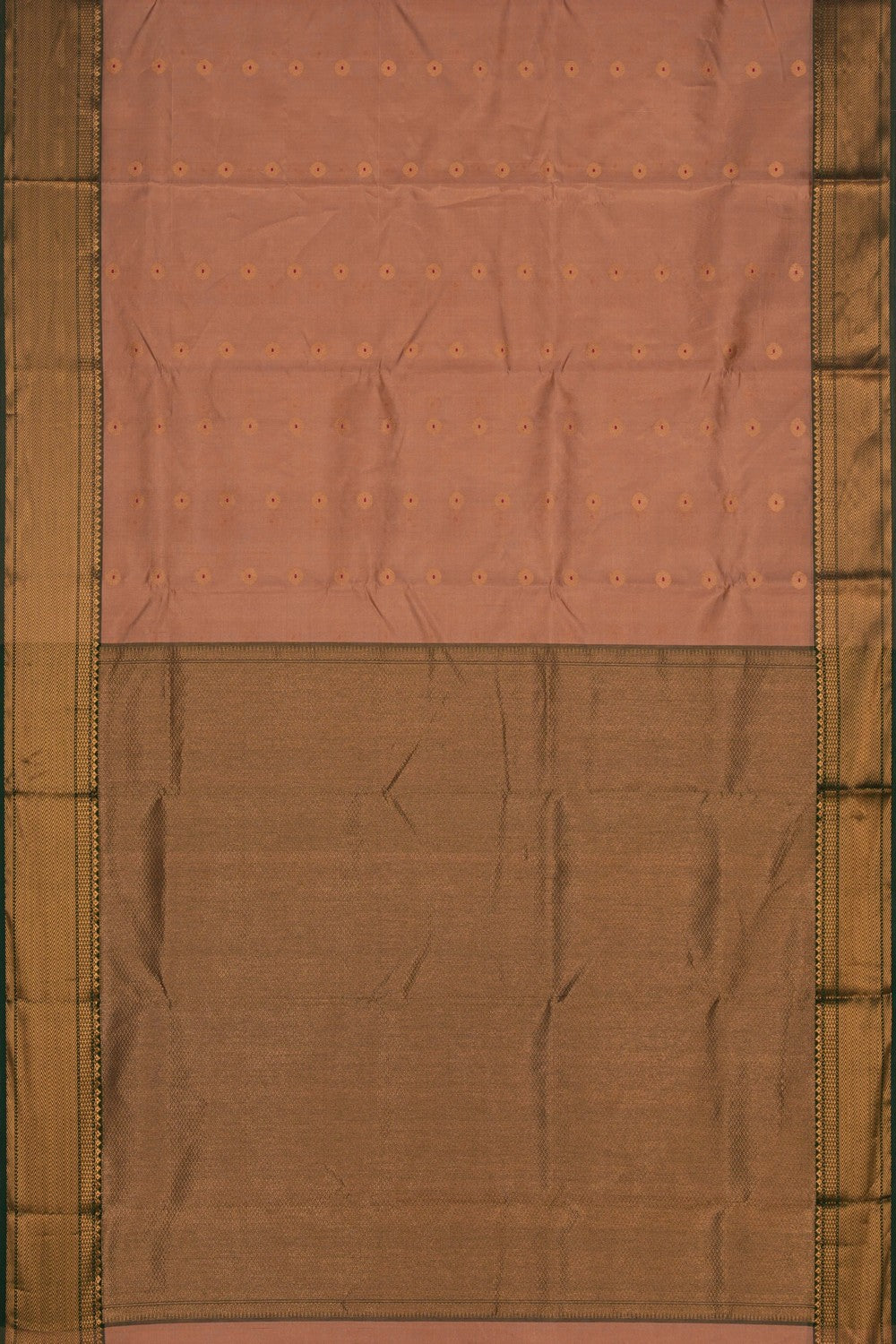 Image of Chanderi Tissue Silk Brown Saree