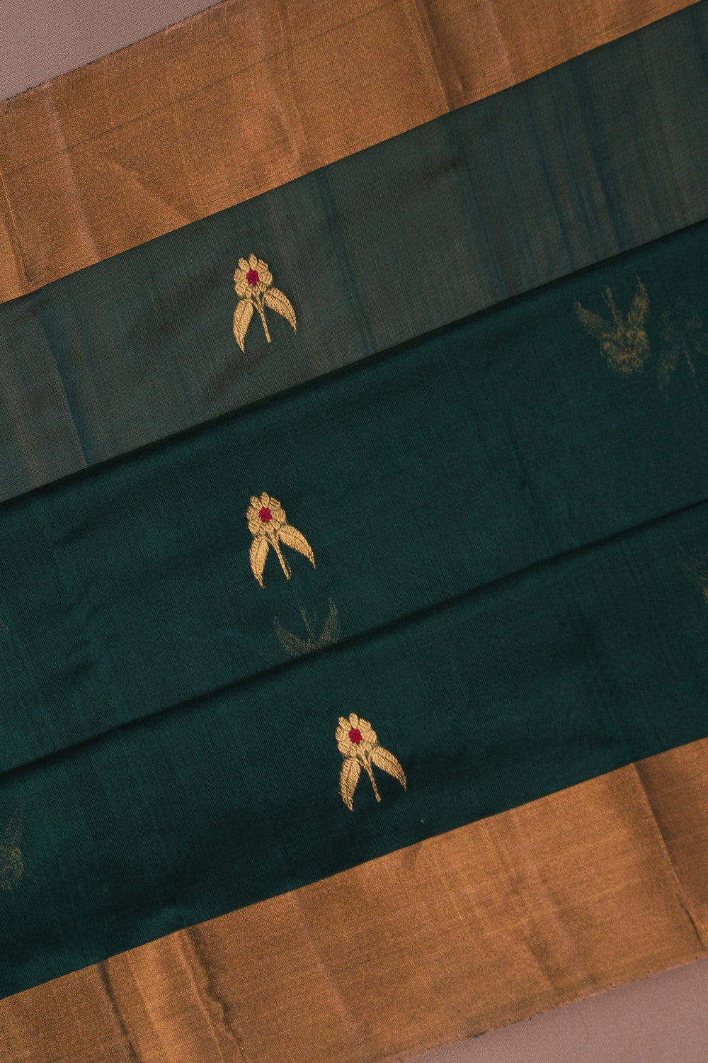 Image of Chanderi Silk Green Saree
