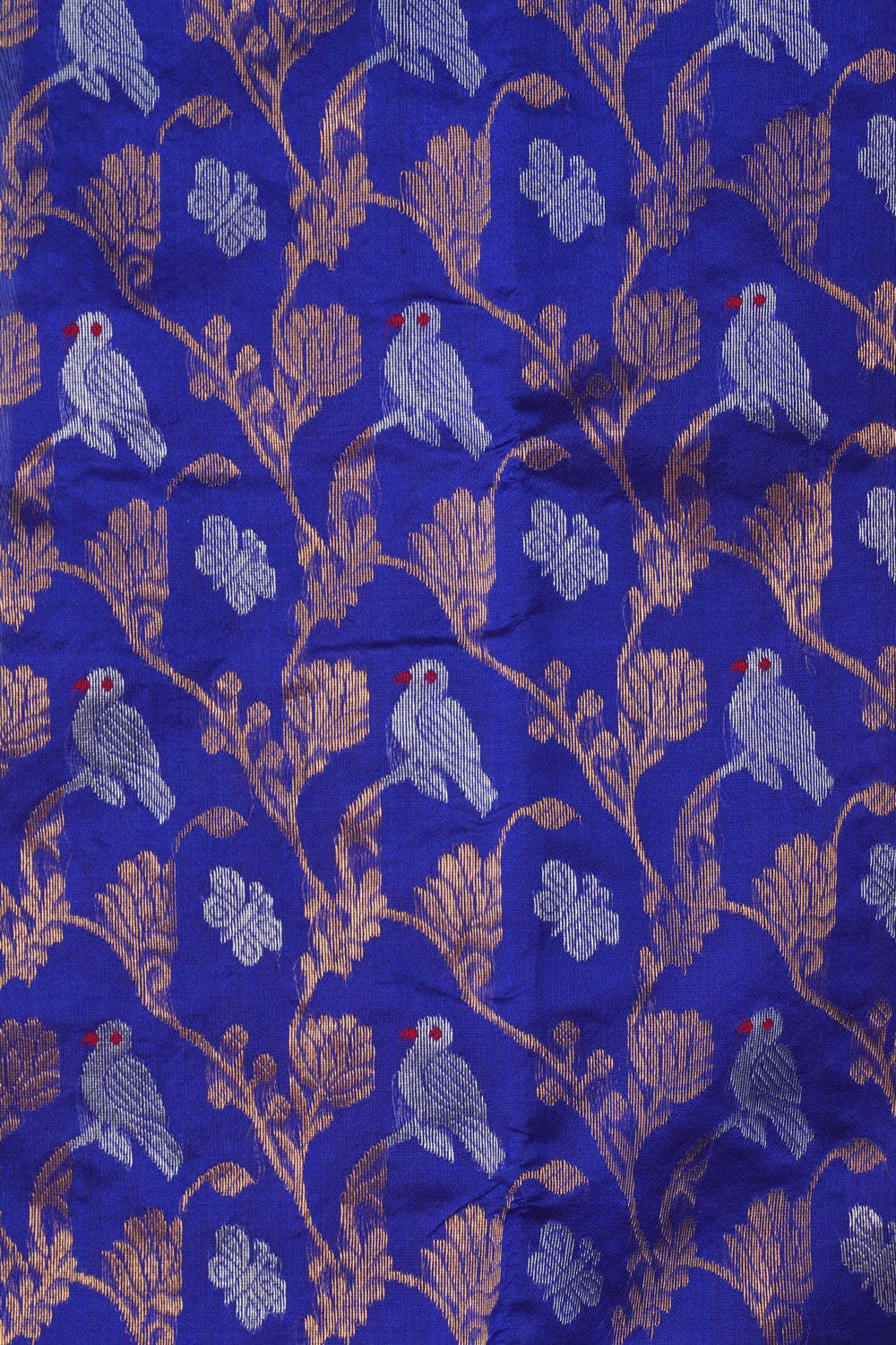 Image of Chanderi Brocade Silk Purple Saree