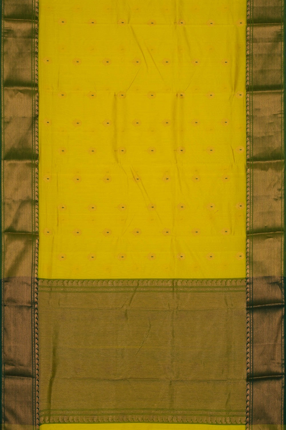 Image of Chanderi Tissue Silk Yellow Saree
