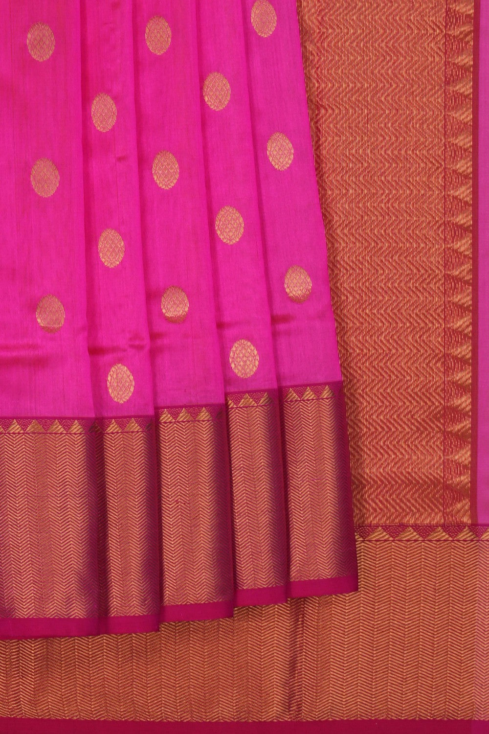 Image of Chanderi Tissue Silk Pink Saree