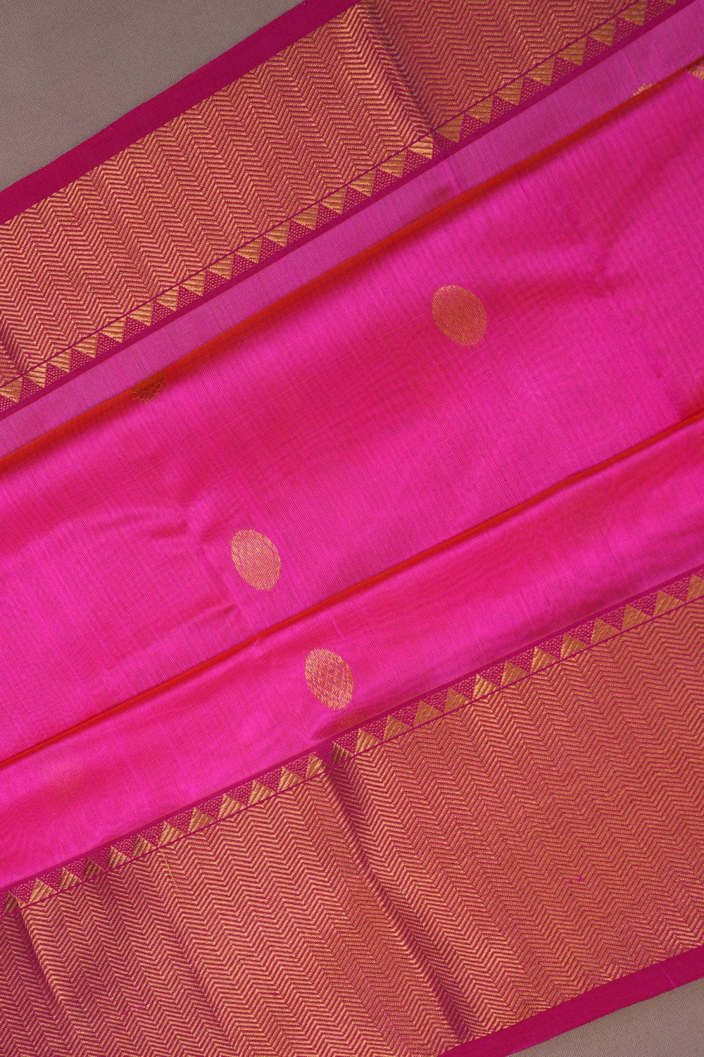 Image of Chanderi Tissue Silk Pink Saree