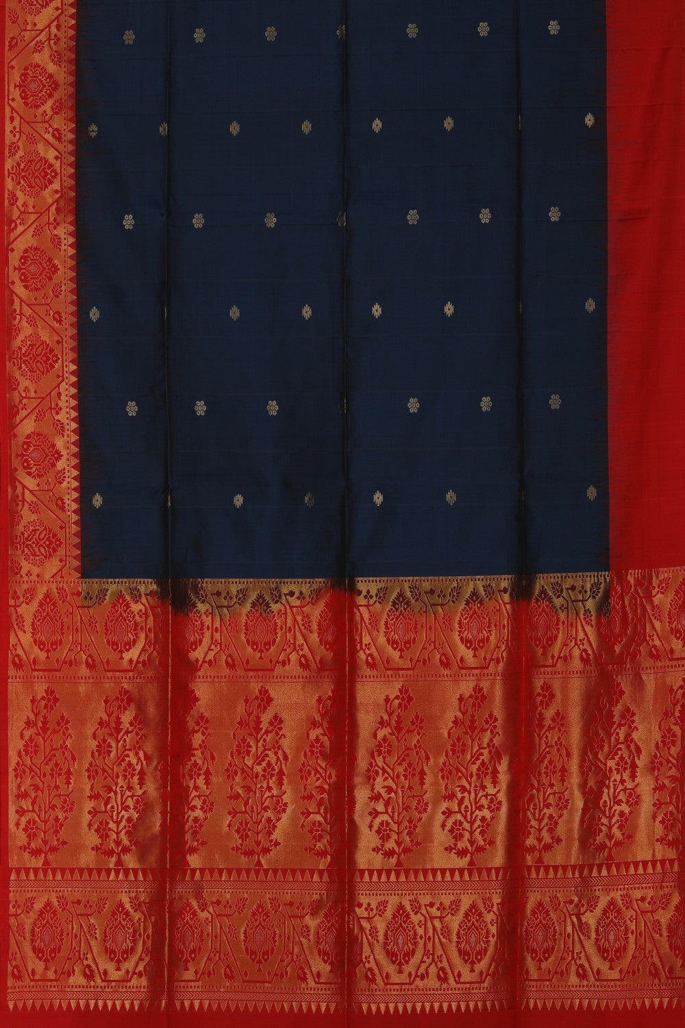 Image of South Silk Navy Blue Saree