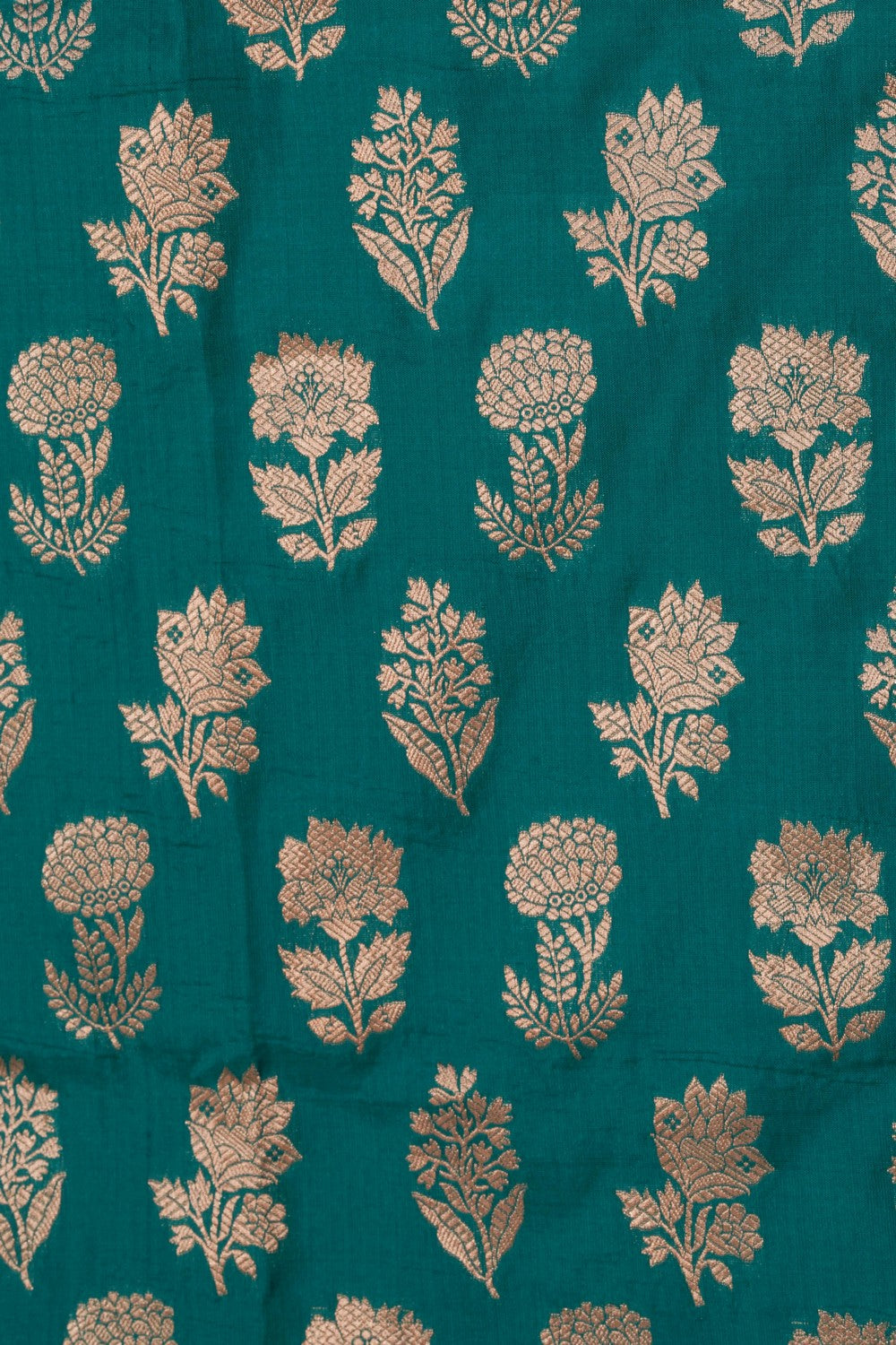 Image of Banarasi Brocade Silk Sea Green Saree