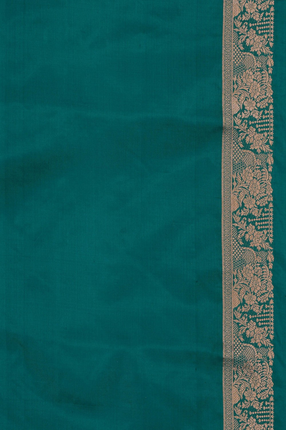 Image of Banarasi Brocade Silk Sea Green Saree