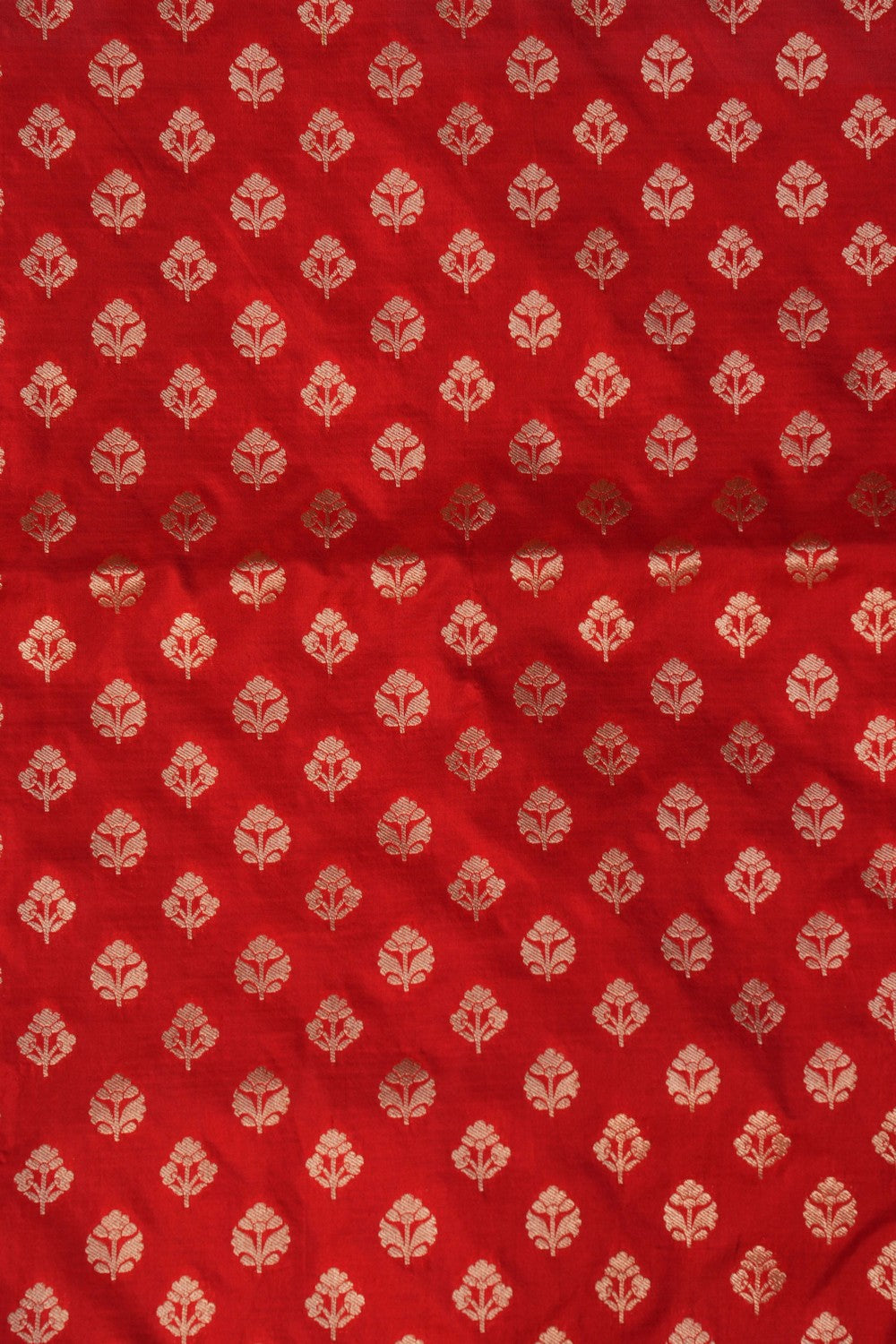 Image of Banarasi Brocade Silk Red Saree