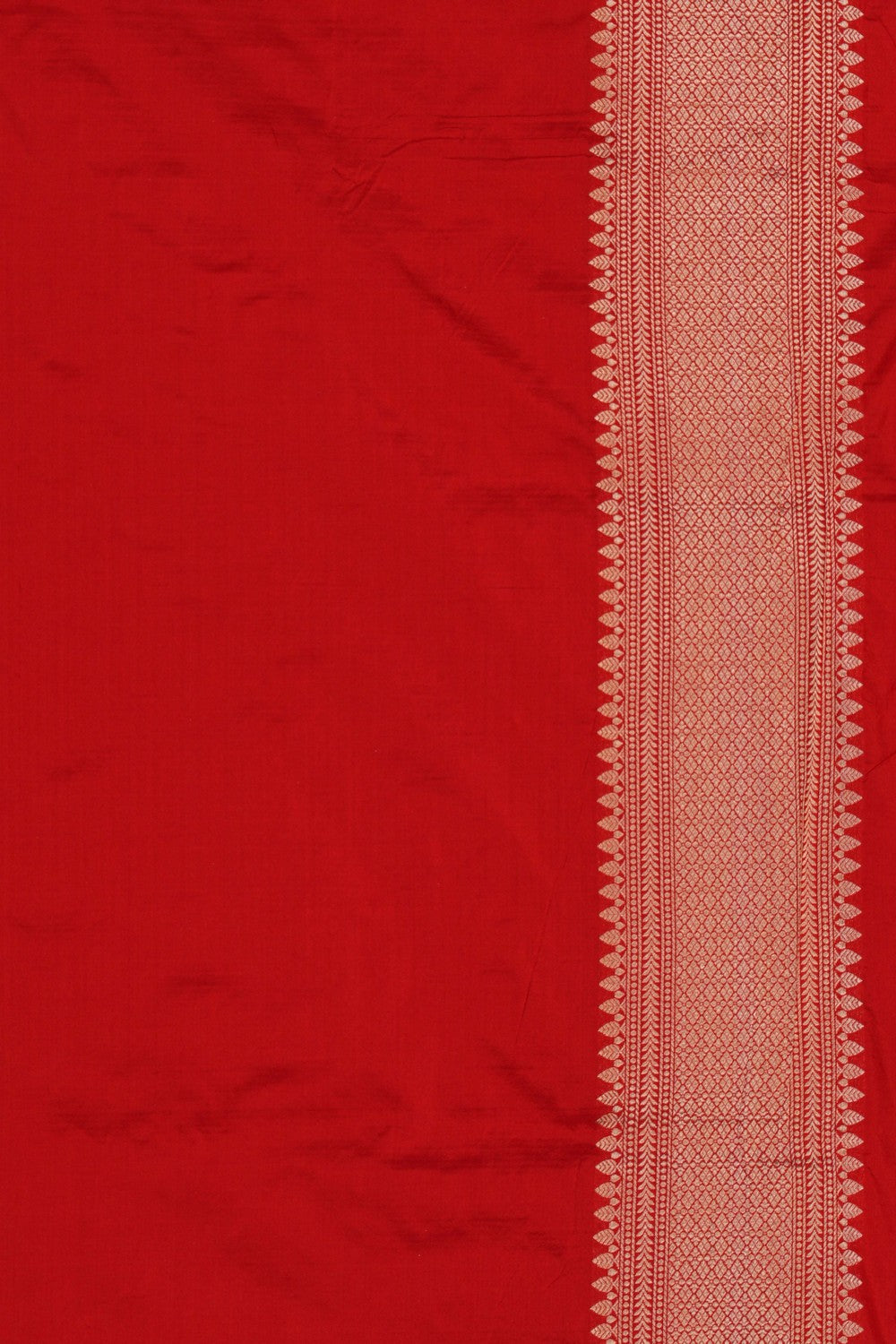 Image of Banarasi Brocade Silk Red Saree