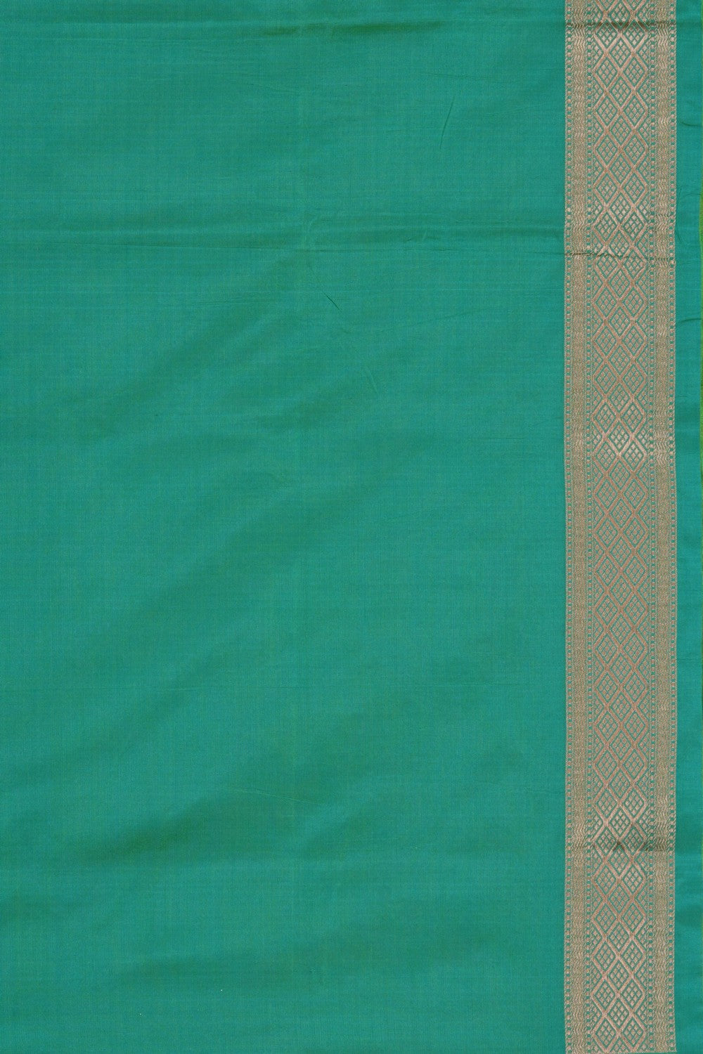 Image of Banarasi Brocade Silk Sea Green Saree