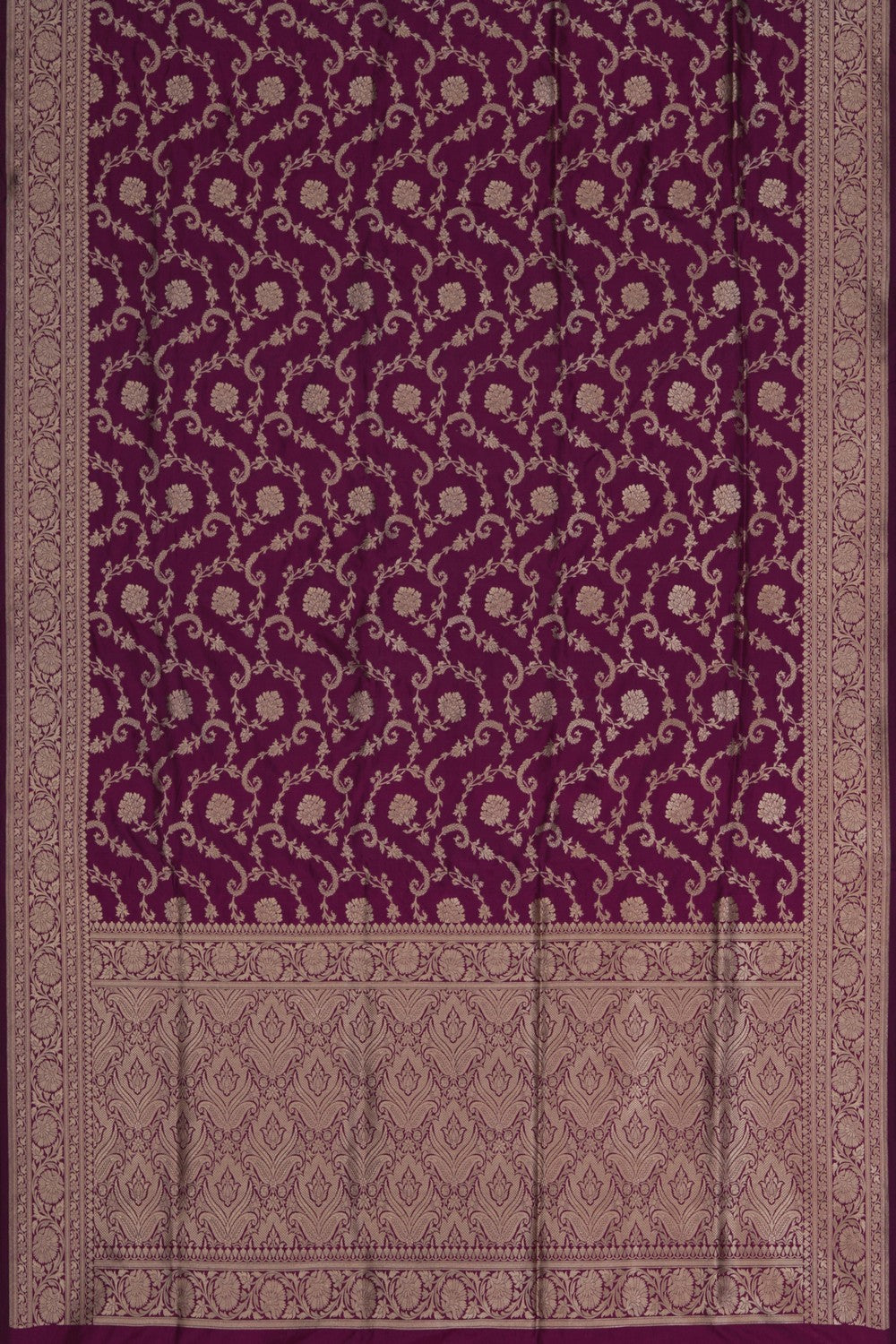 Image of Banarasi Brocade Silk Purple Saree