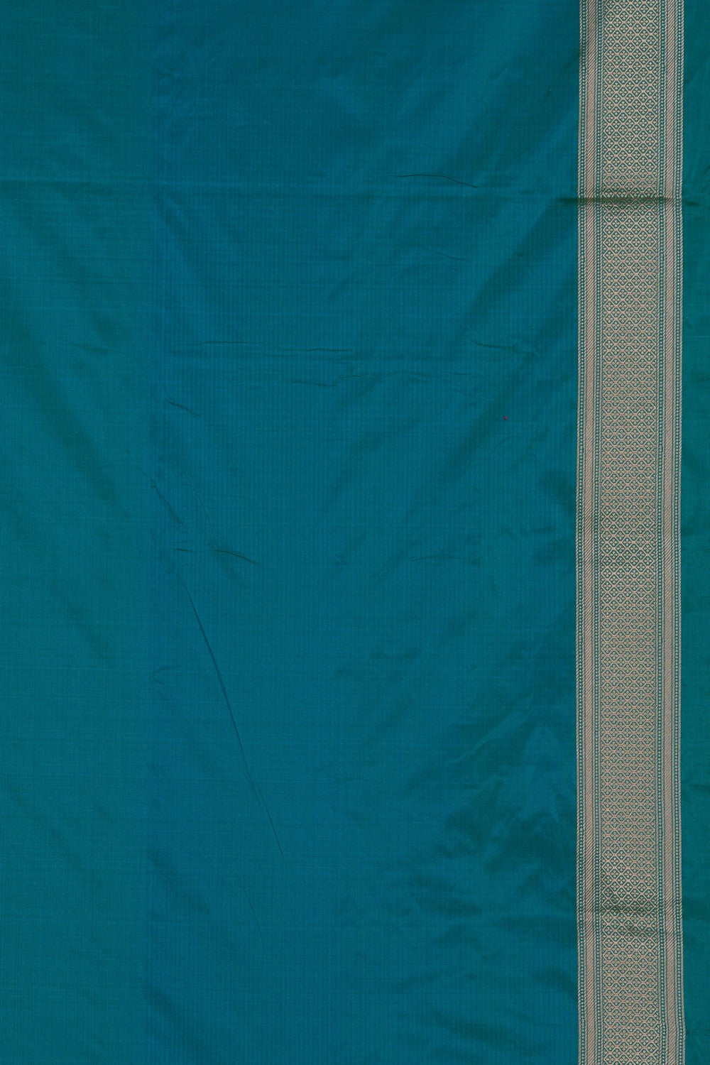 Image of Banarasi Brocade Silk Sea Blue Saree