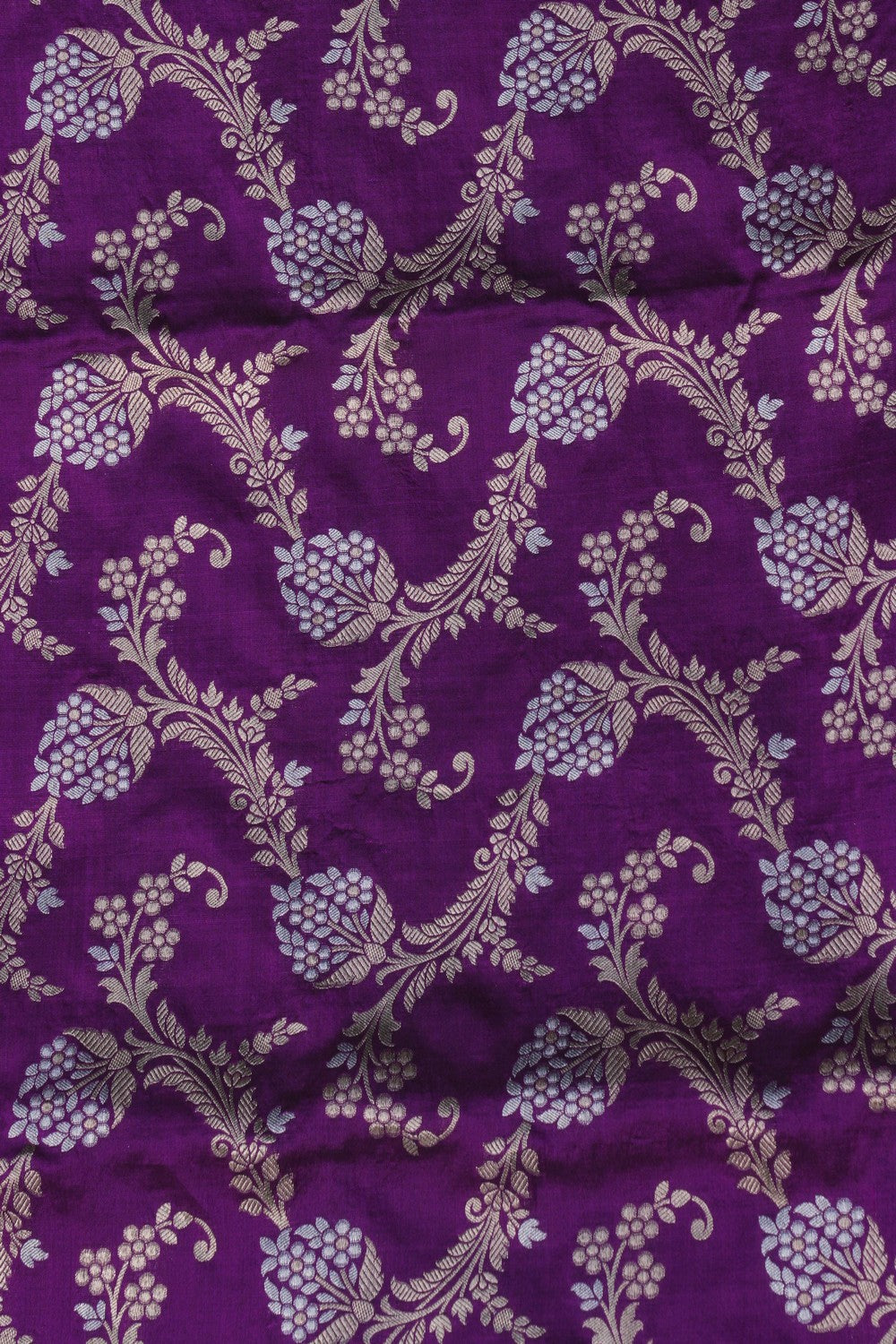 Image of Banarasi Brocade Silk Purple Saree
