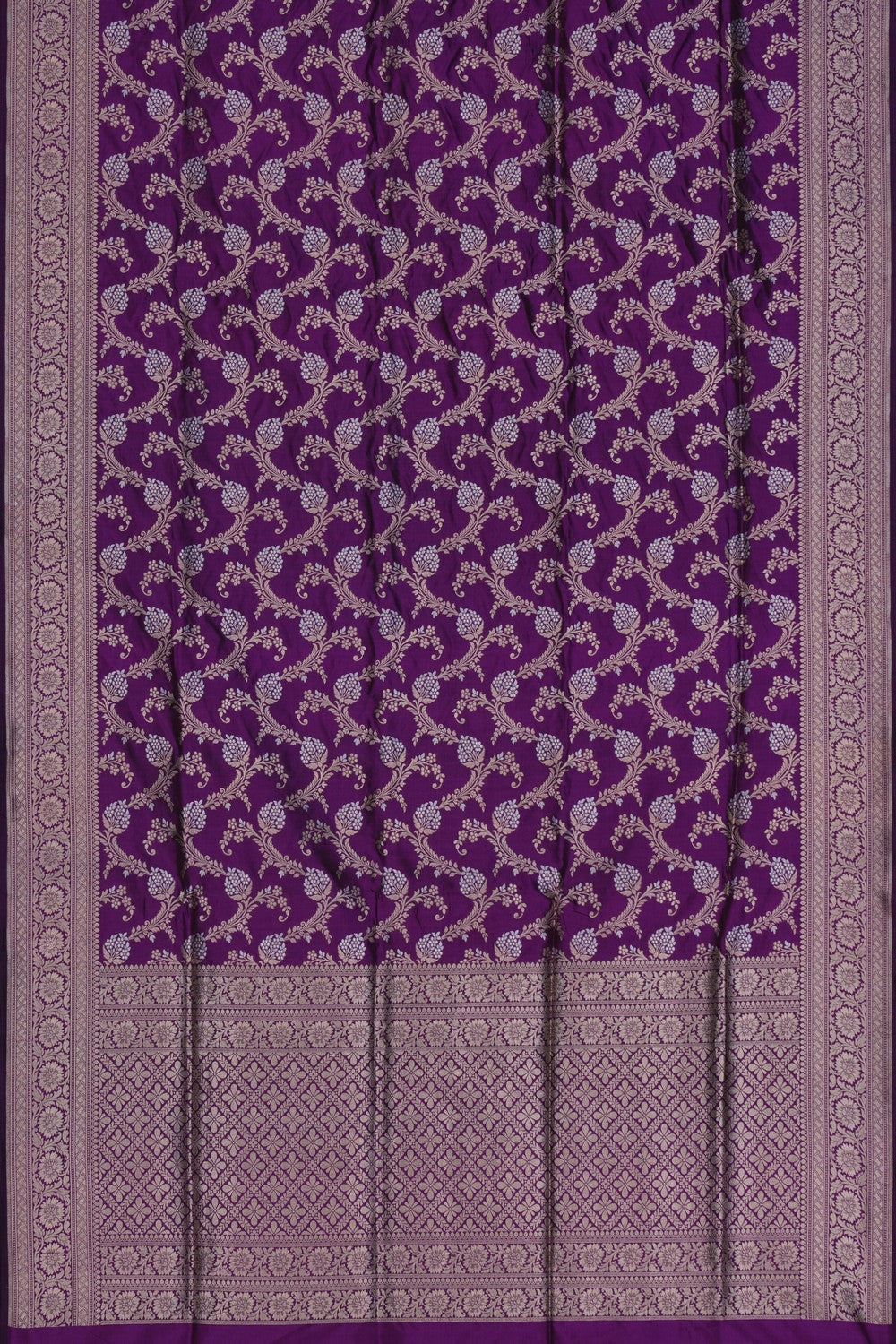 Image of Banarasi Brocade Silk Purple Saree