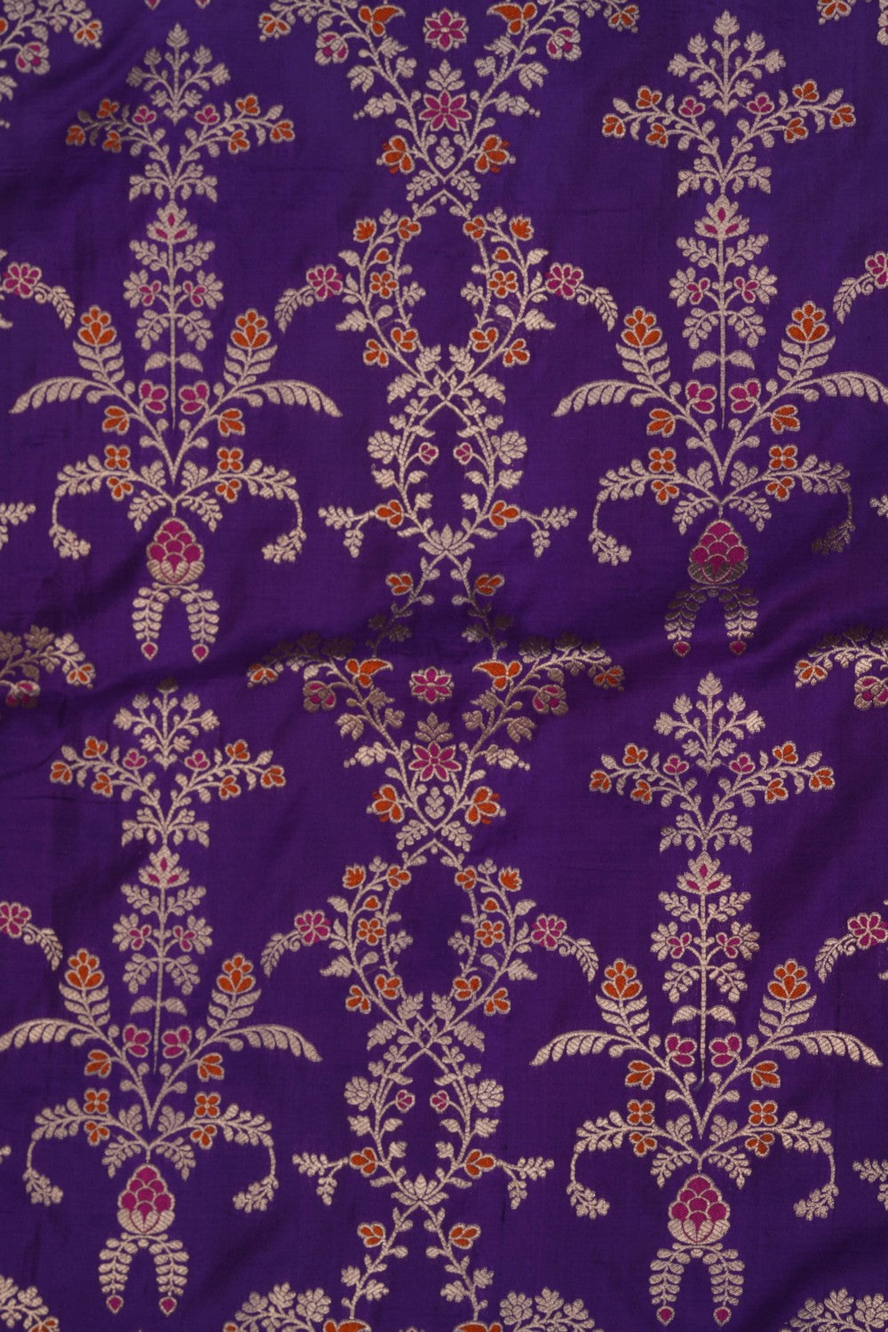 Image of Banarasi Brocade Silk Purple Saree