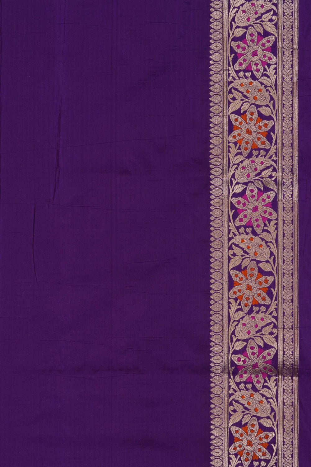 Image of Banarasi Brocade Silk Purple Saree