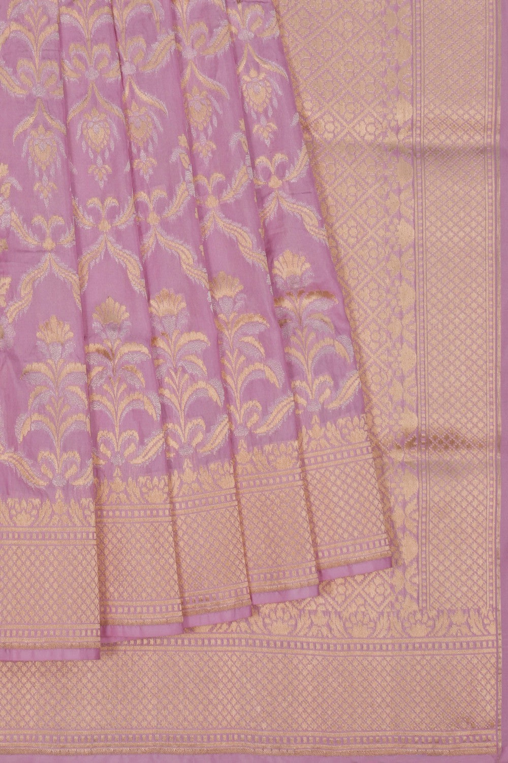 Image of Banarasi Brocade Silk Pink Saree
