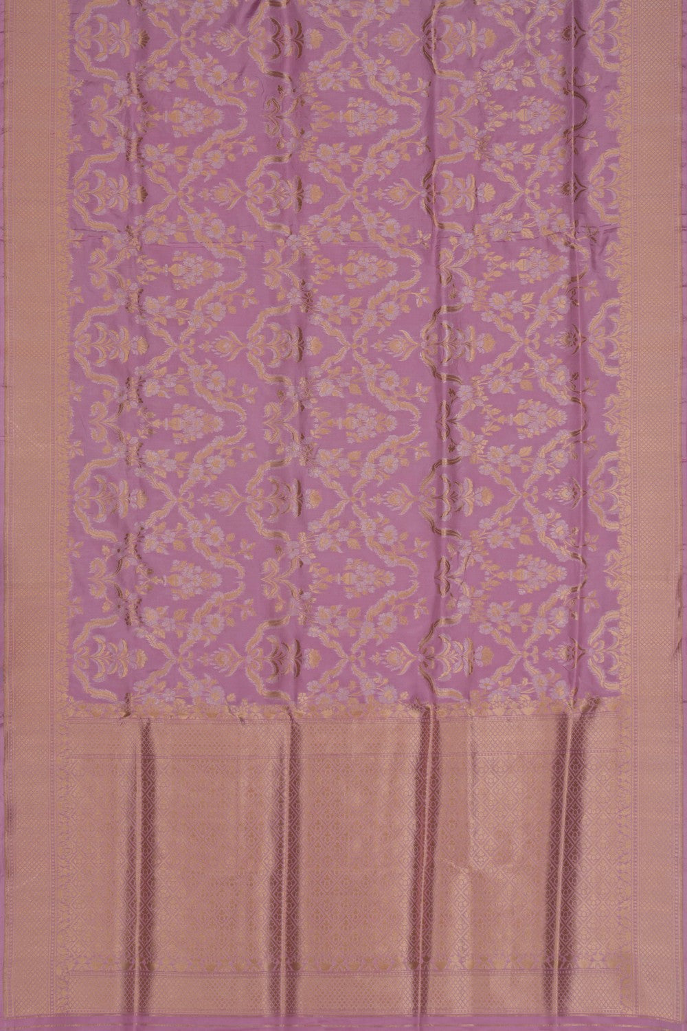 Image of Banarasi Brocade Silk Pink Saree