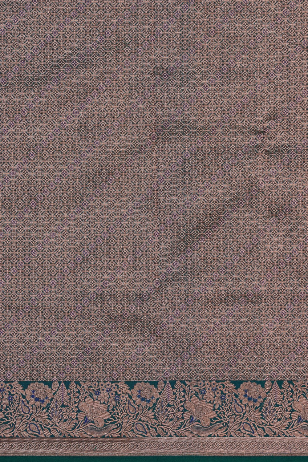 Image of Banarasi Brocade Silk Teal Green Saree