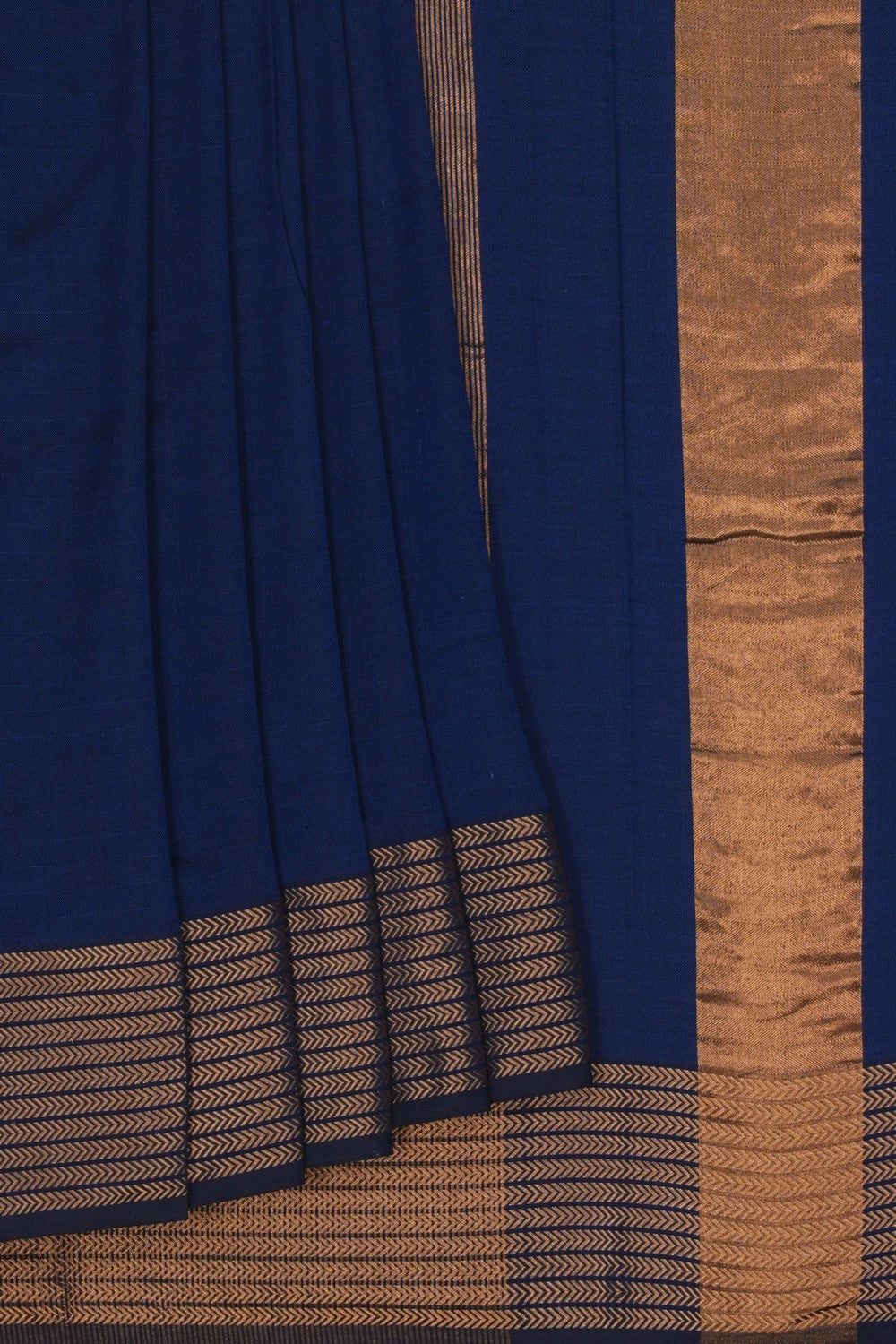 Image of Maheshwari Navy Blue Saree