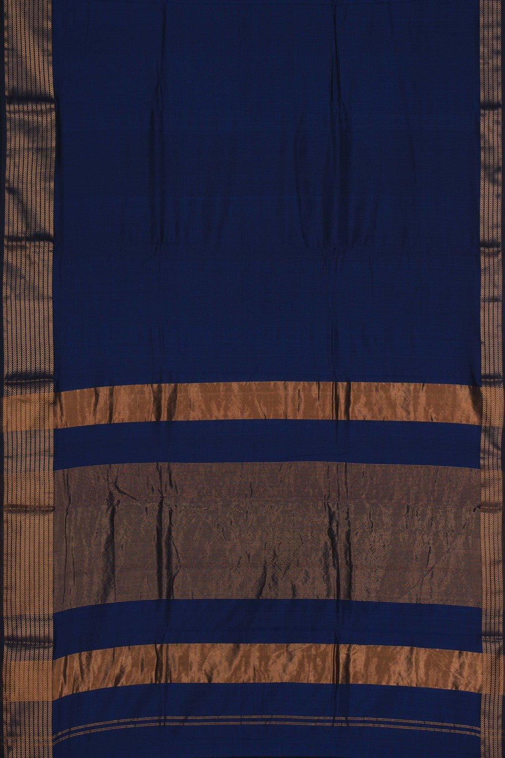 Image of Maheshwari Navy Blue Saree