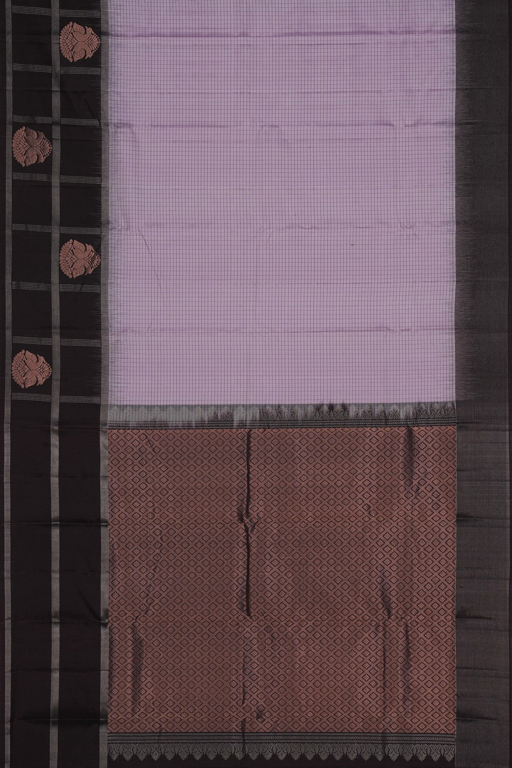 Image of South Silk Kattam Pink Saree