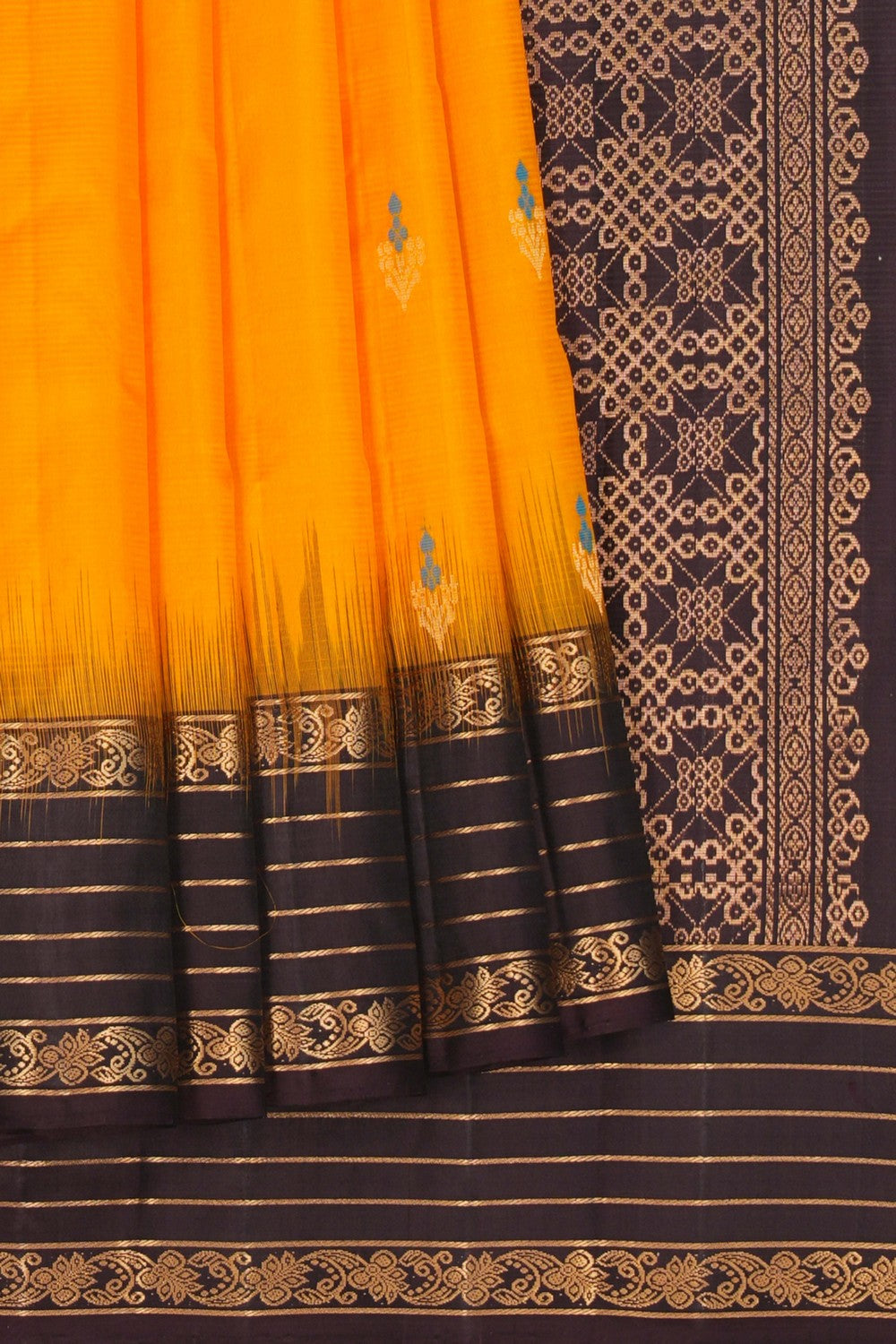 Image of South Silk Yellow Saree